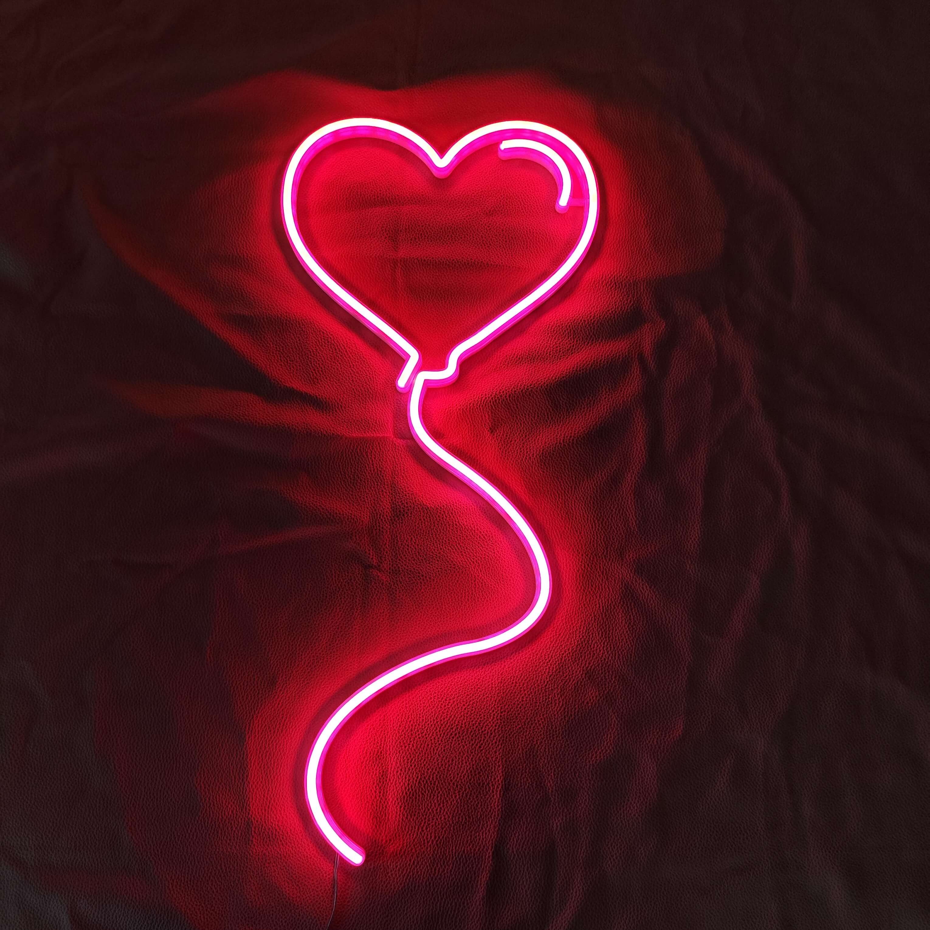 Serce balon Neon LED