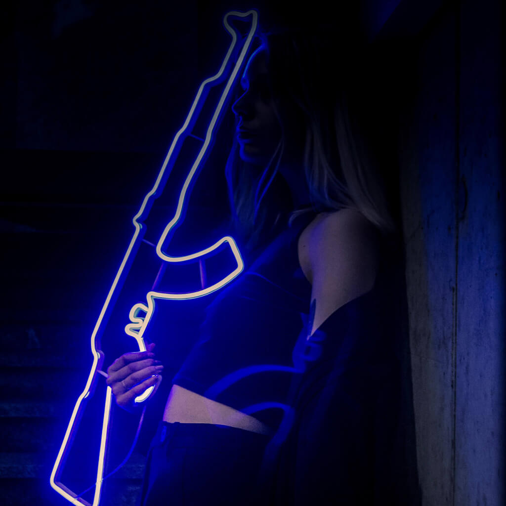 Karabin AK-47 Neon LED