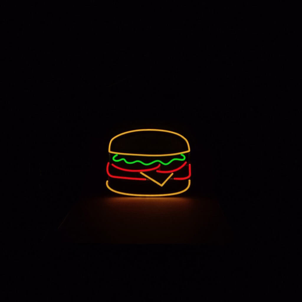 Burger Neon LED