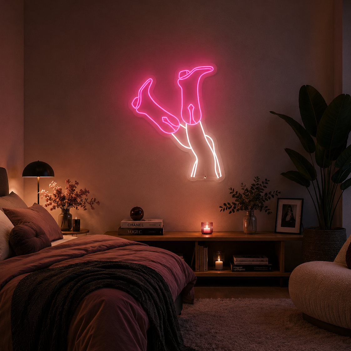 Kowbojskie Nogi Neon LED