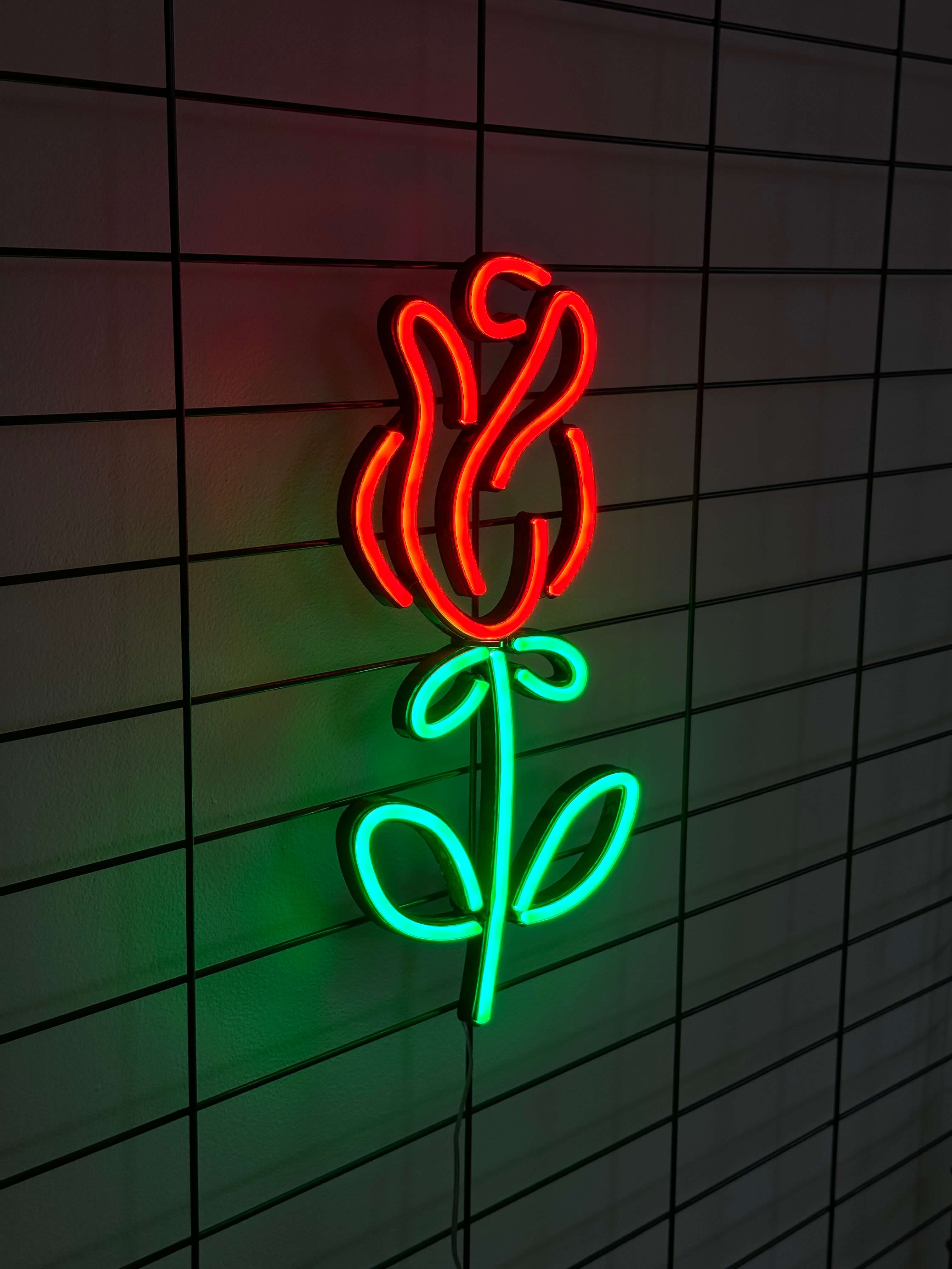 Róża Neon LED