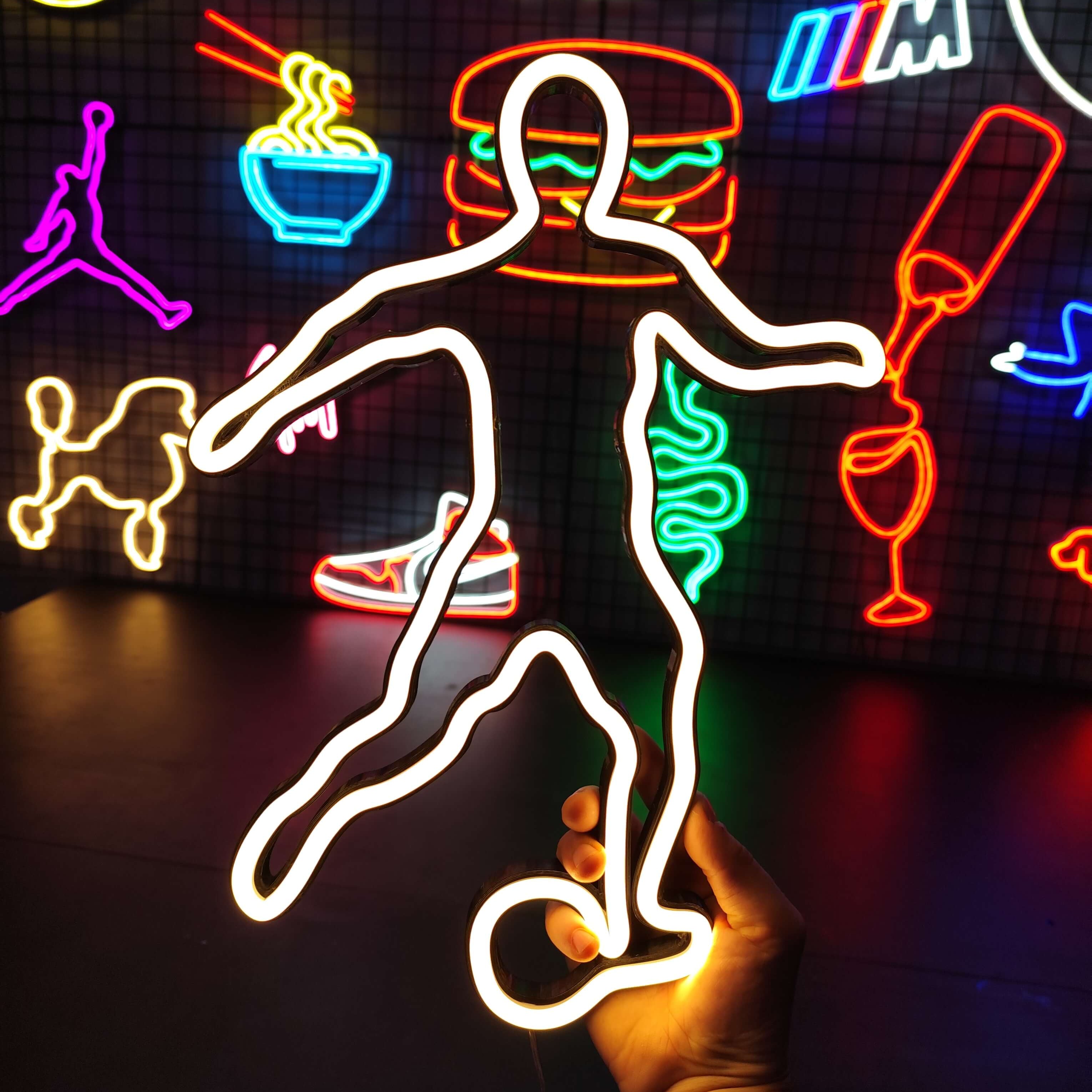 Piłkarz Neon LED
