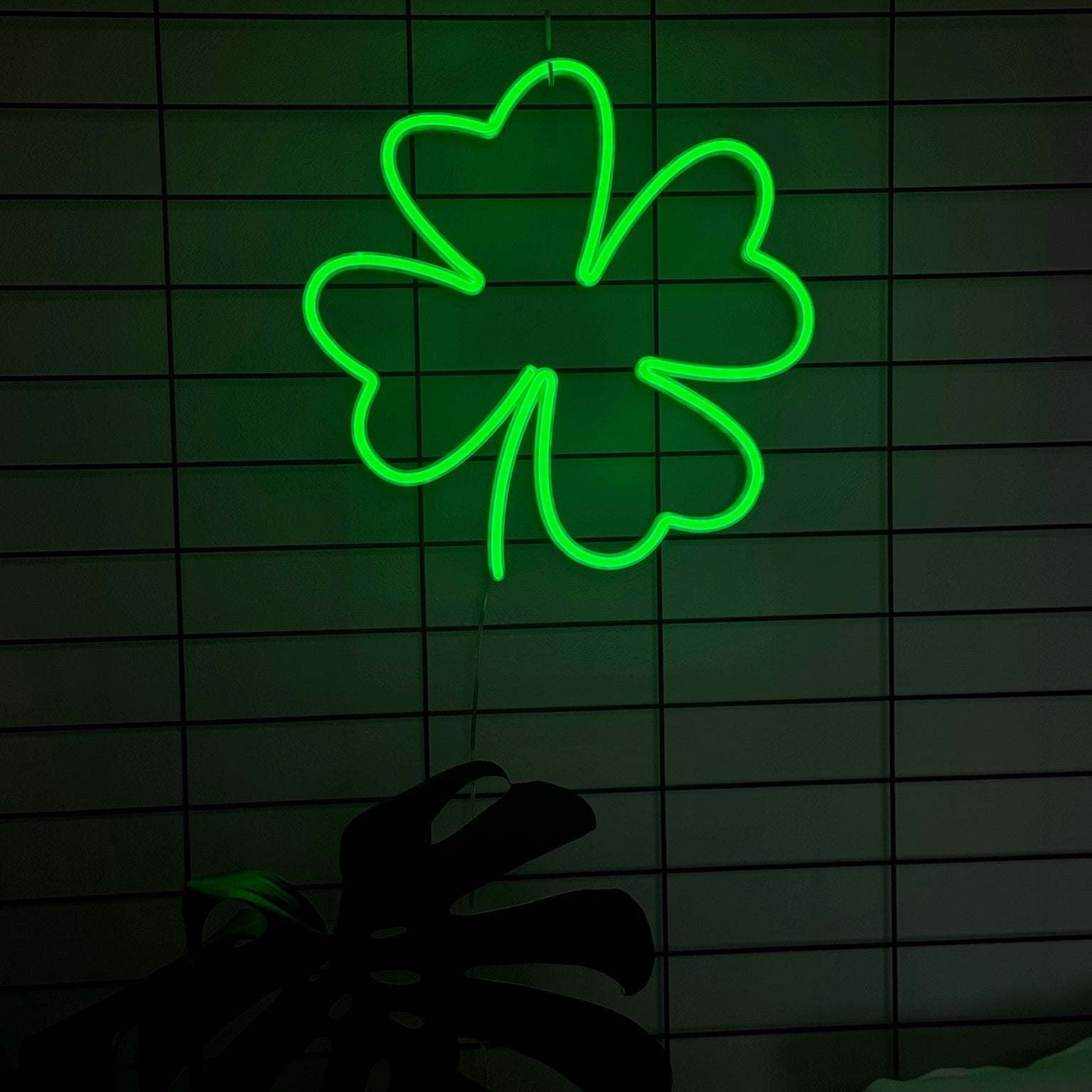 Liść Koniczyny Neon LED