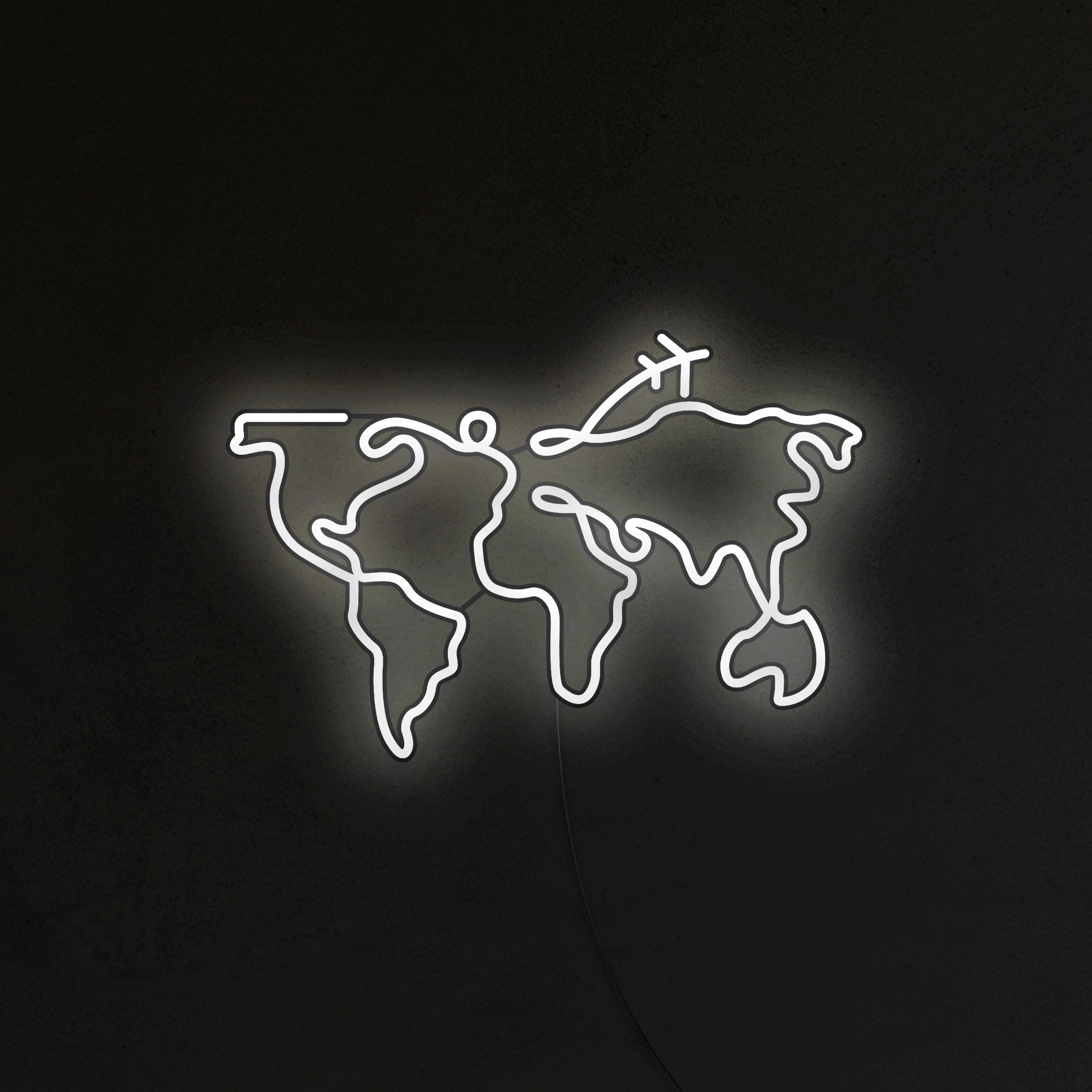 Mapa świata Neon LED