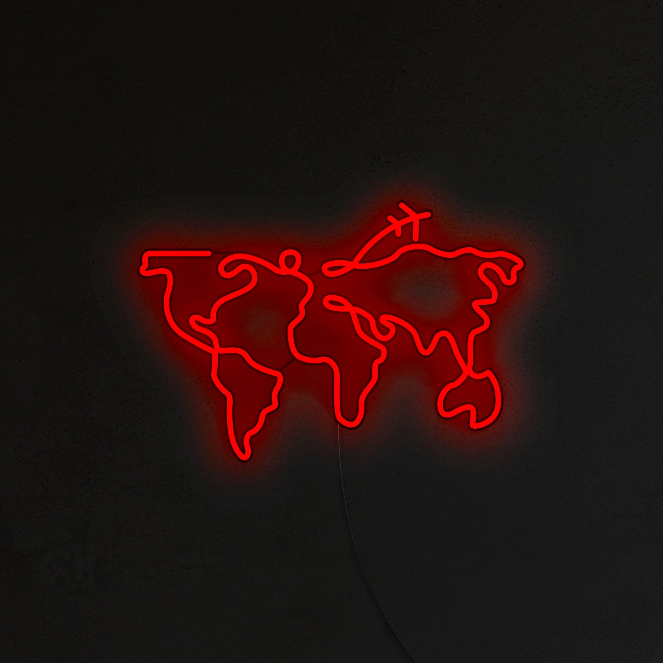 Mapa świata Neon LED