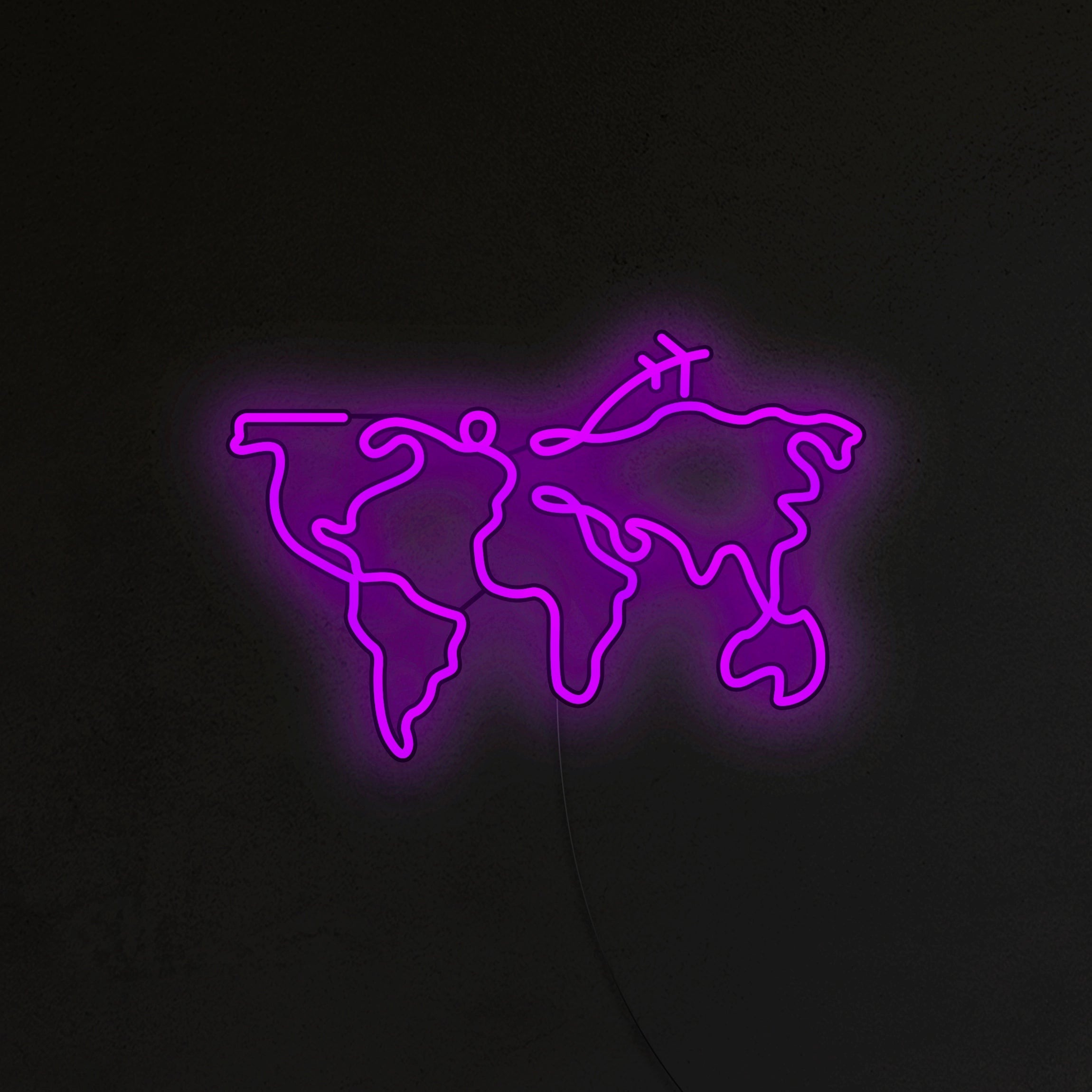Mapa świata Neon LED