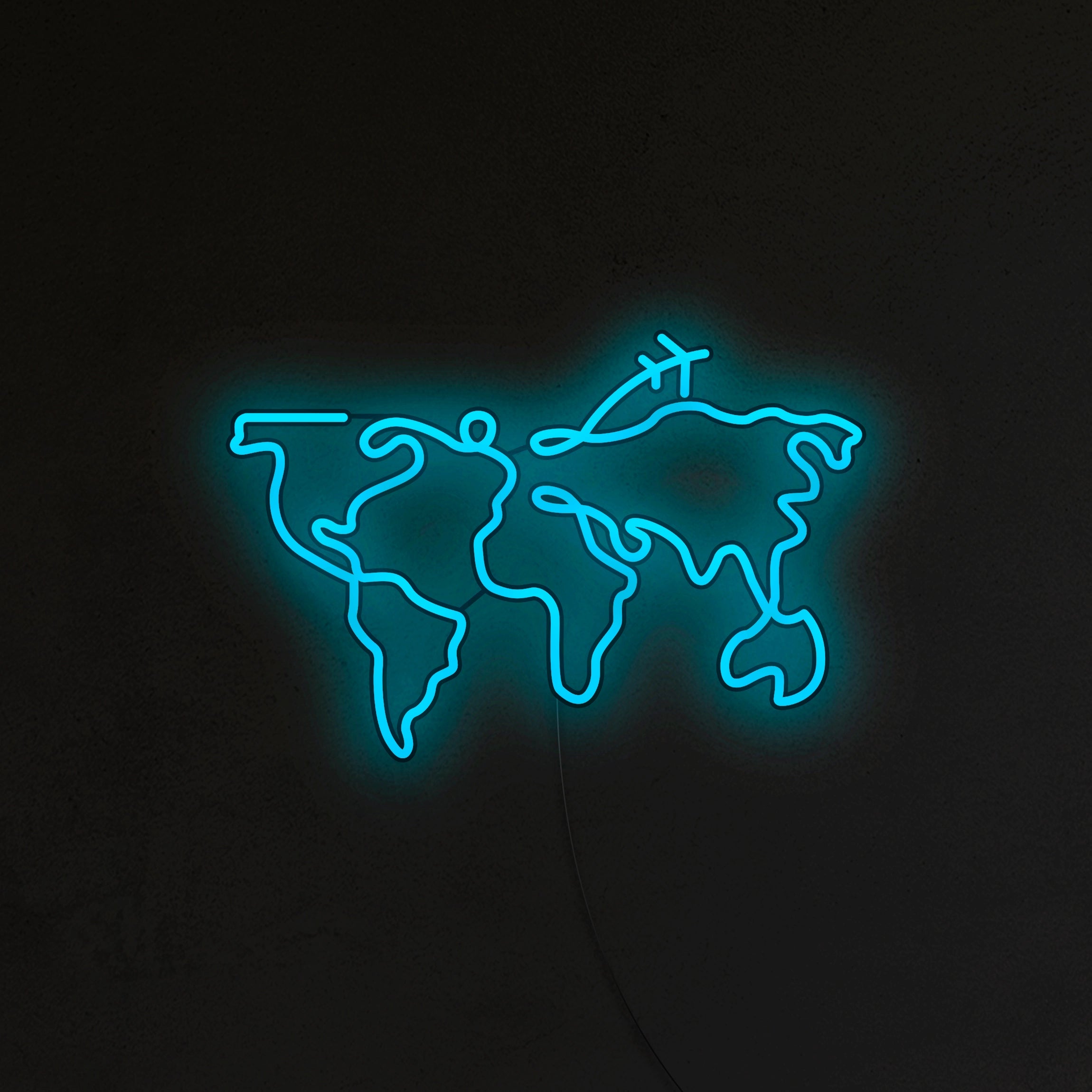 Mapa świata Neon LED