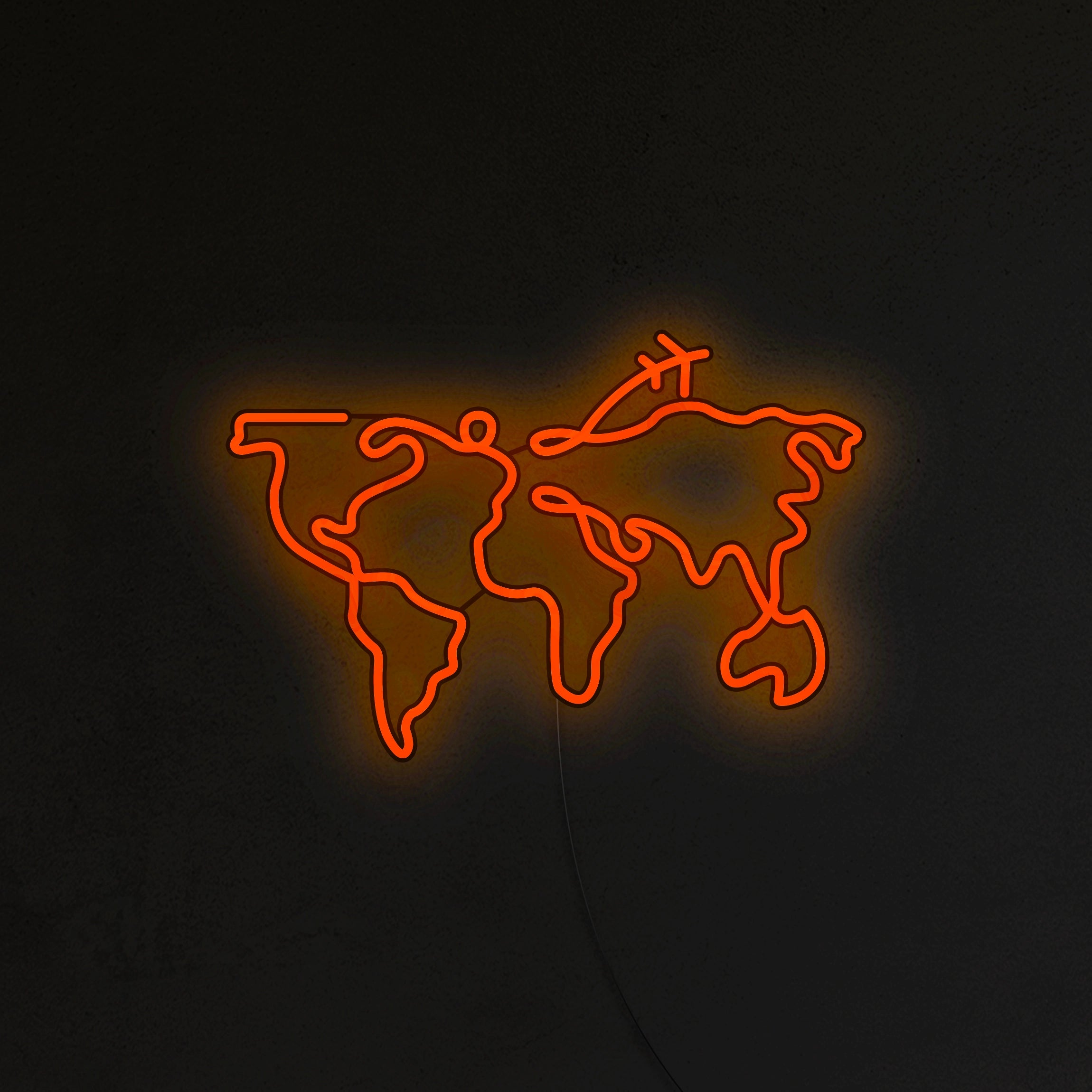 Mapa świata Neon LED