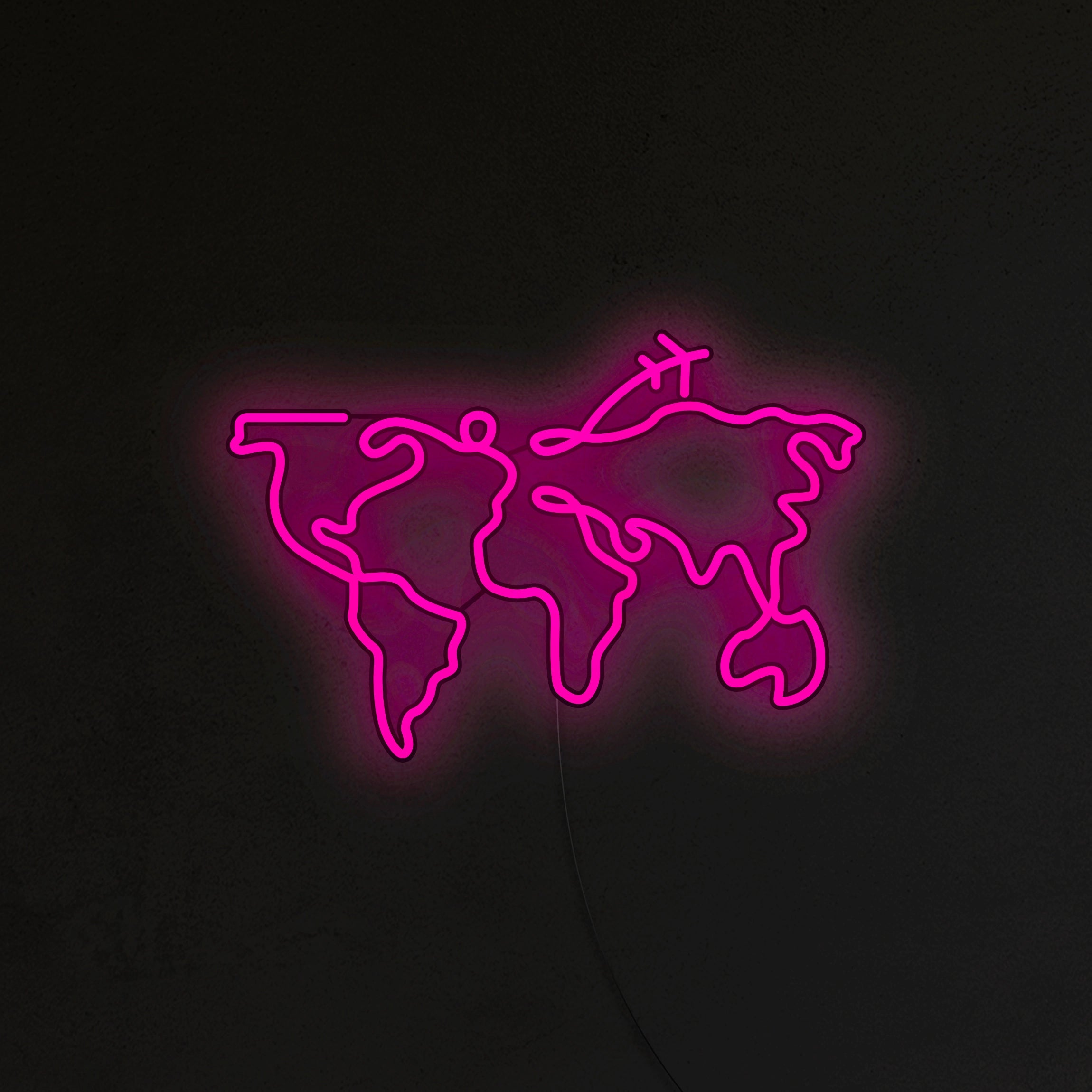 Mapa świata Neon LED