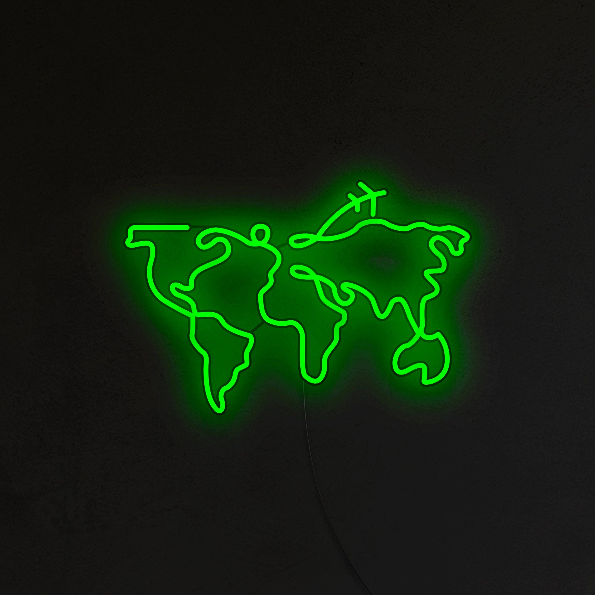Mapa świata Neon LED