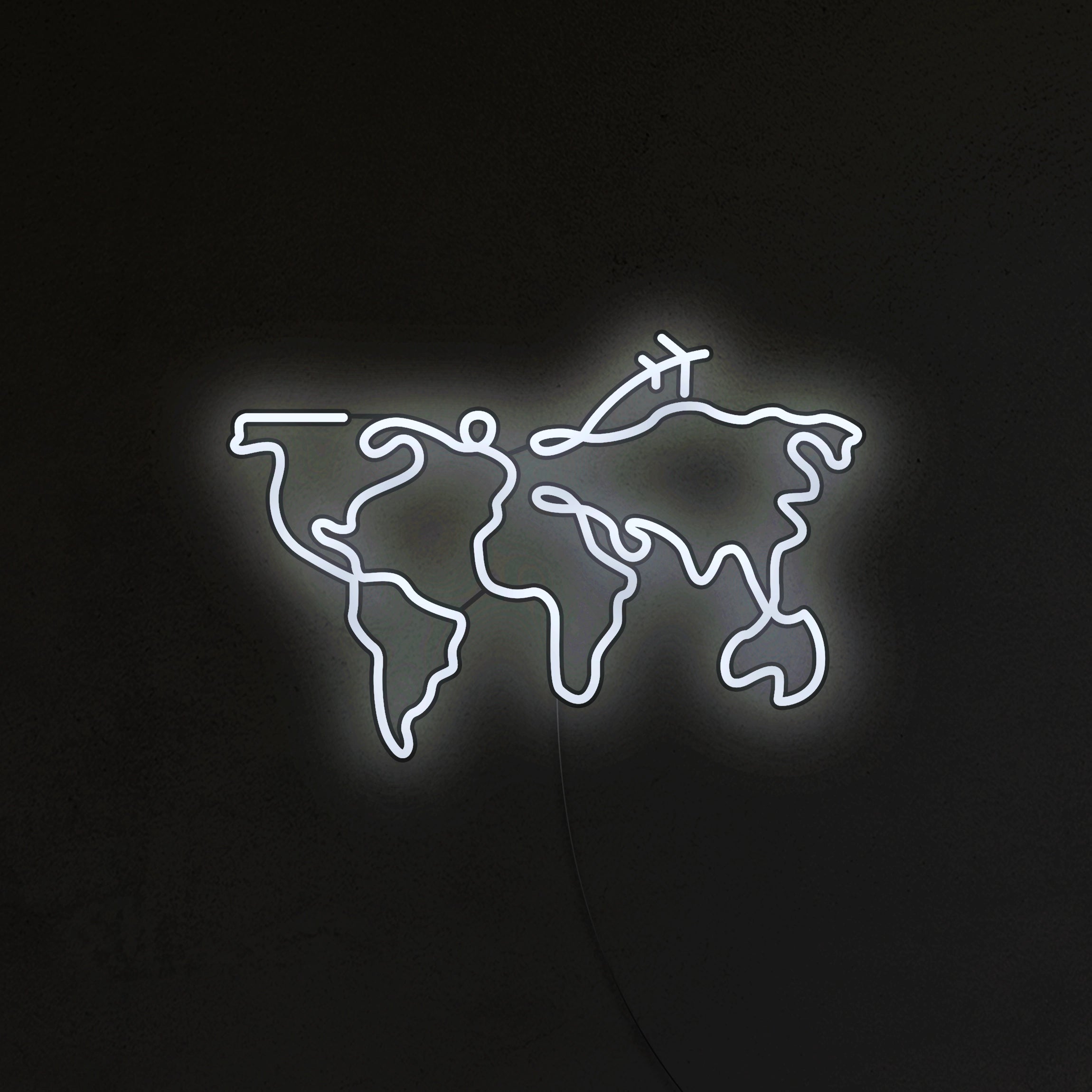 Mapa świata Neon LED