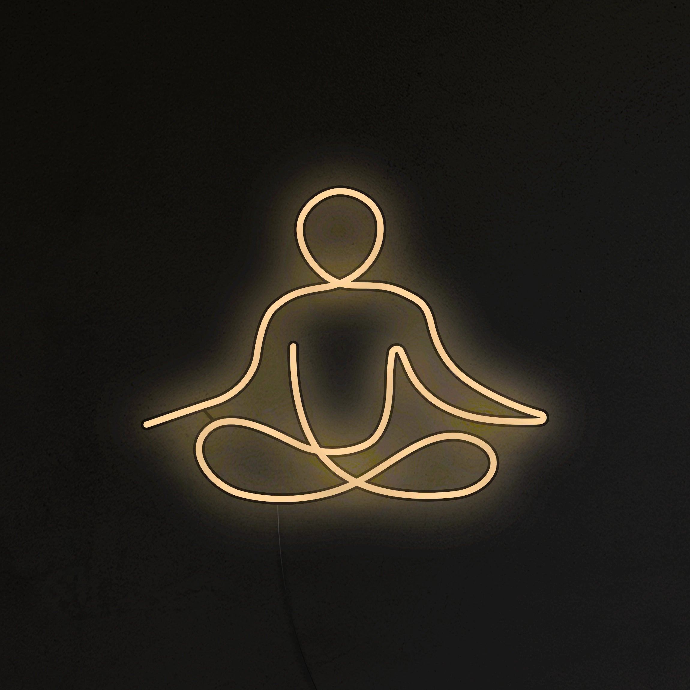 Medytująca Postać Neon LED