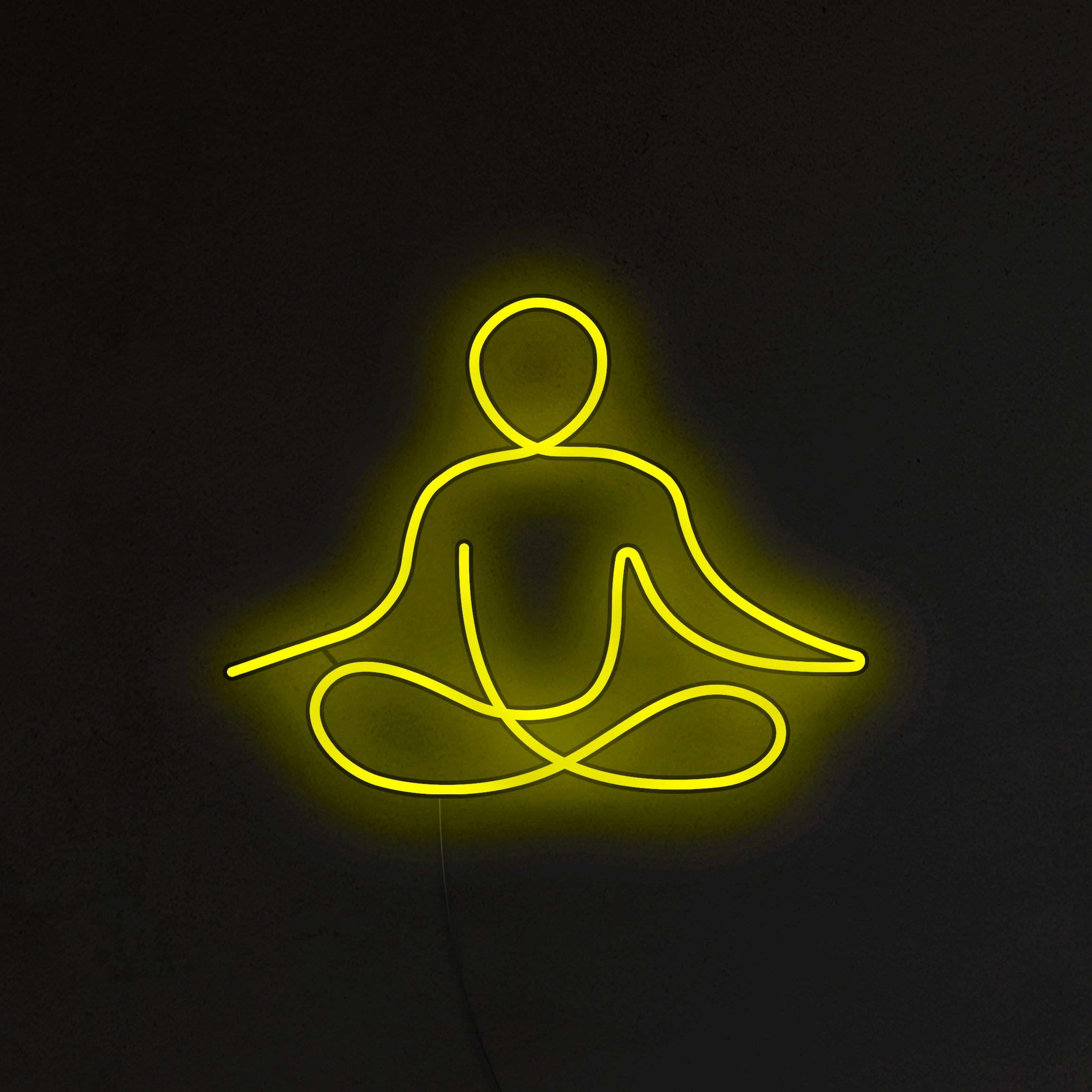 Medytująca Postać Neon LED