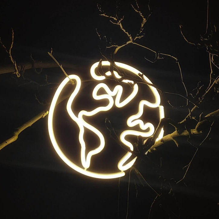 Planeta Ziemia Neon LED
