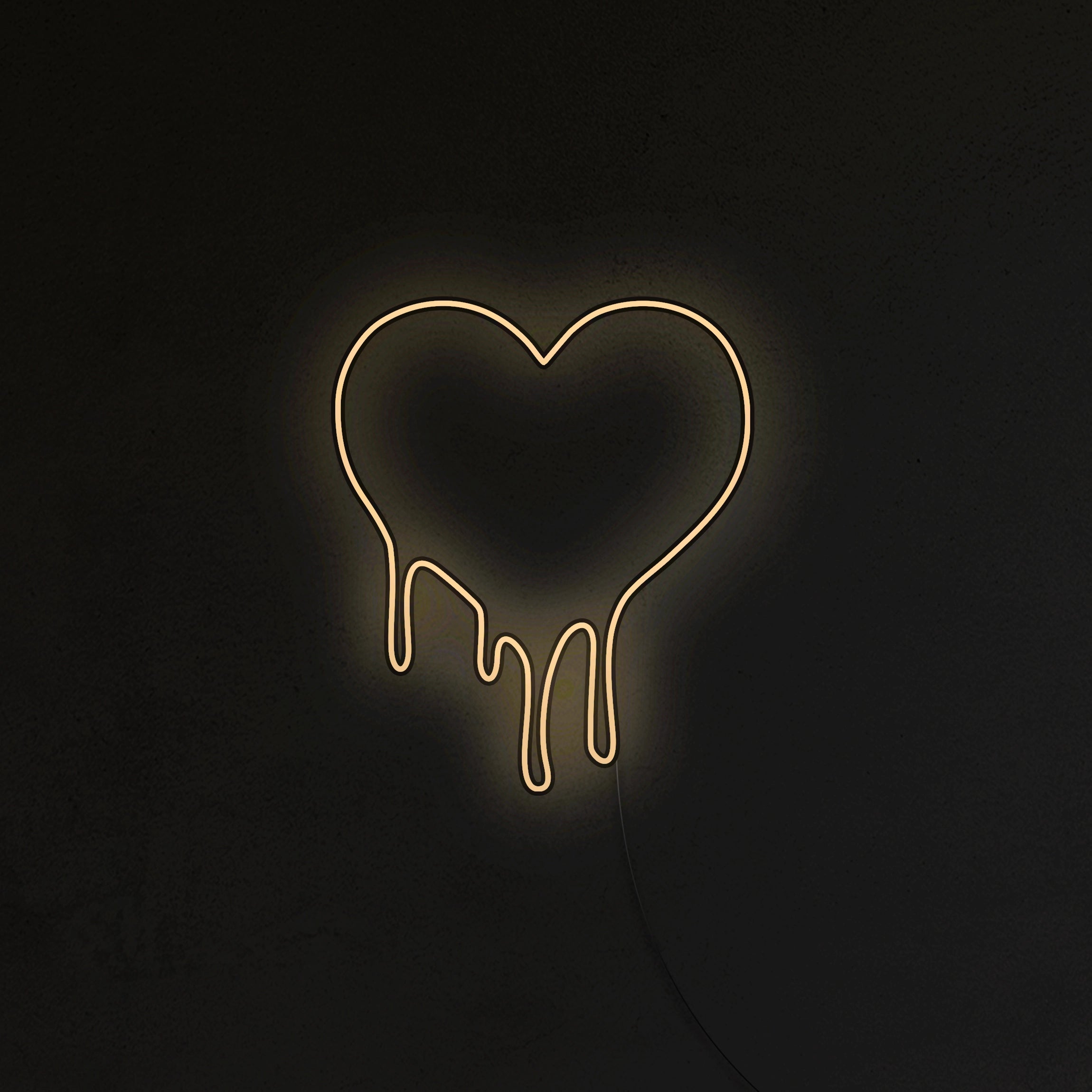Topniejące Serce Neon LED