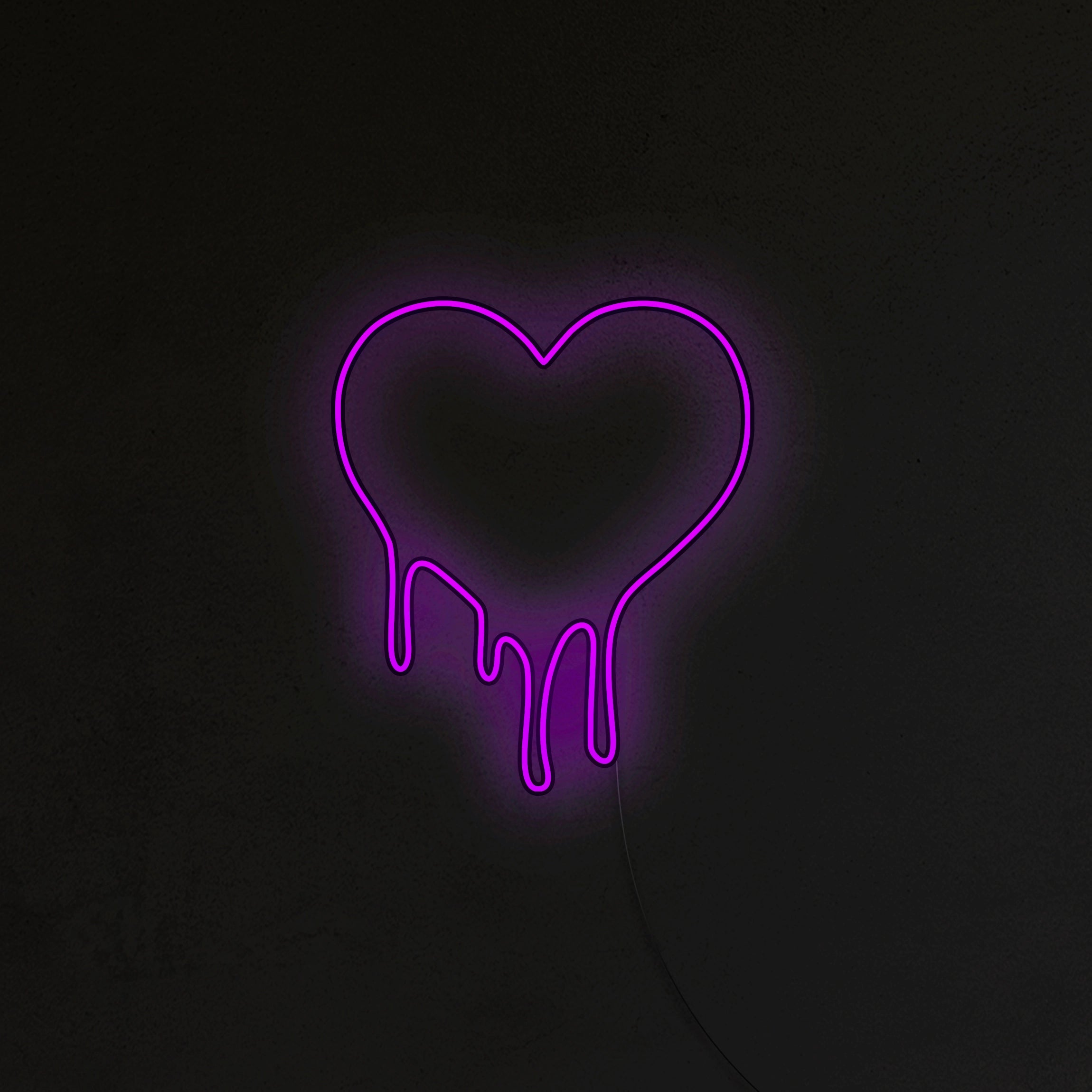 Topniejące Serce Neon LED