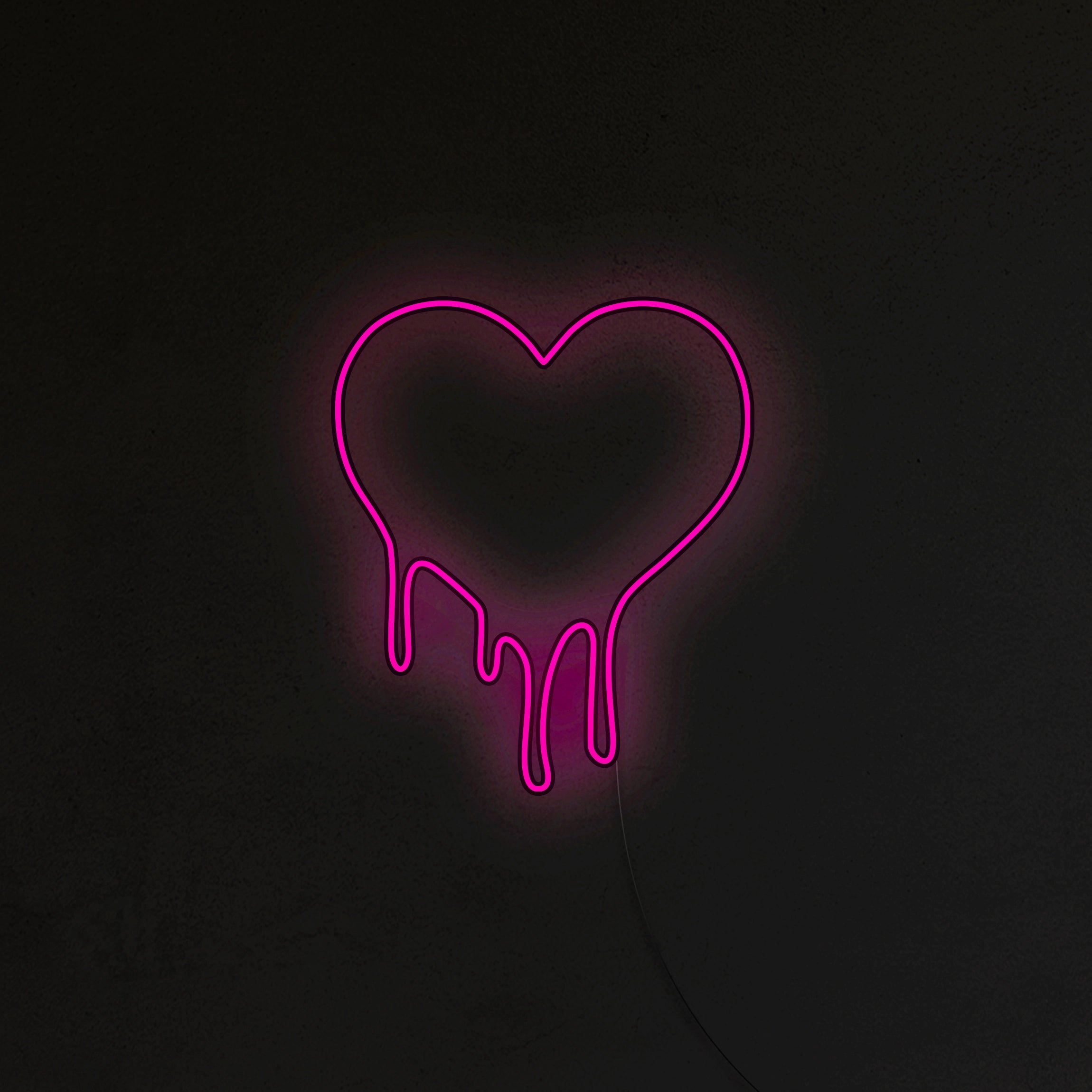 Topniejące Serce Neon LED