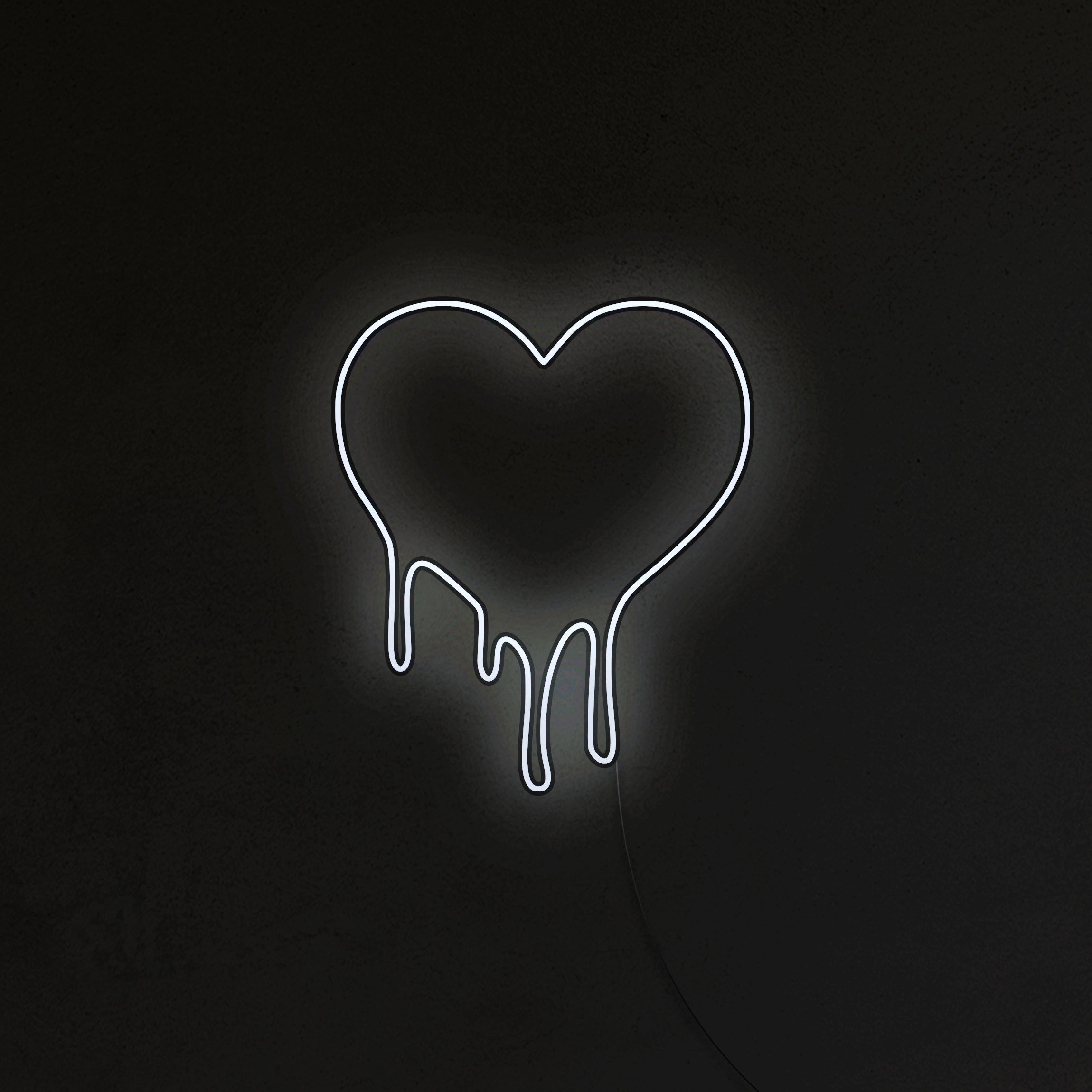 Topniejące Serce Neon LED
