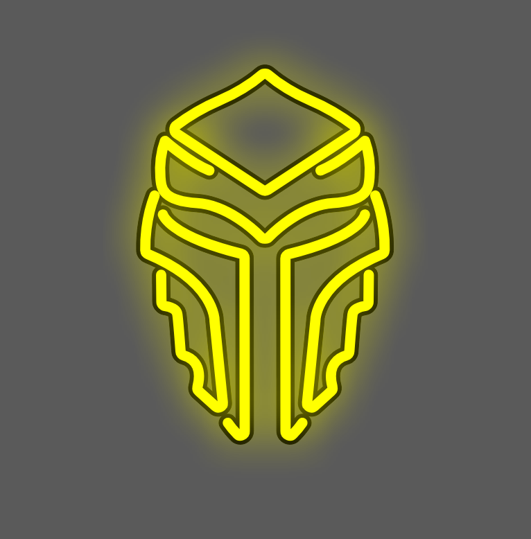 Golden Helmet Neon LED