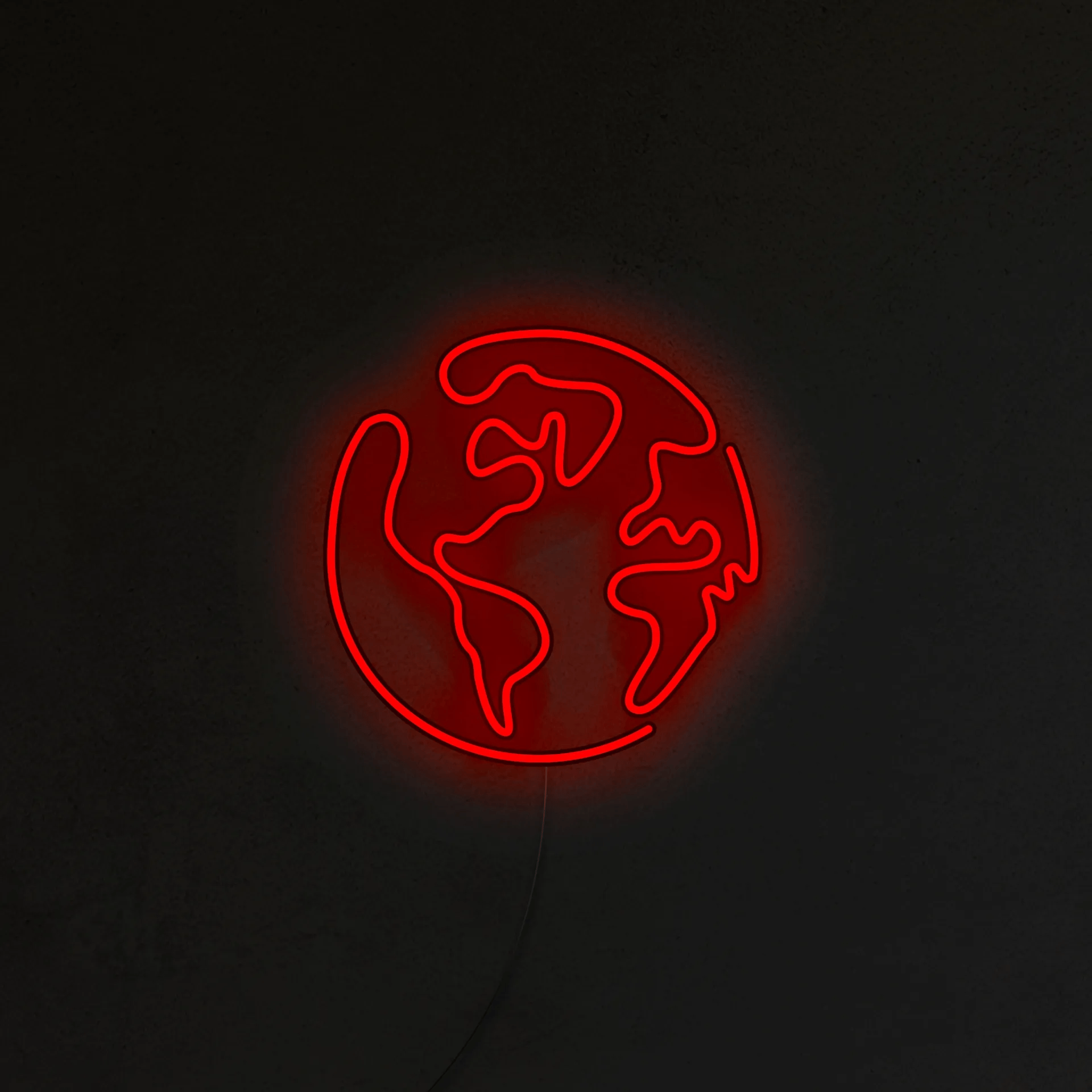 Planeta Ziemia Neon LED