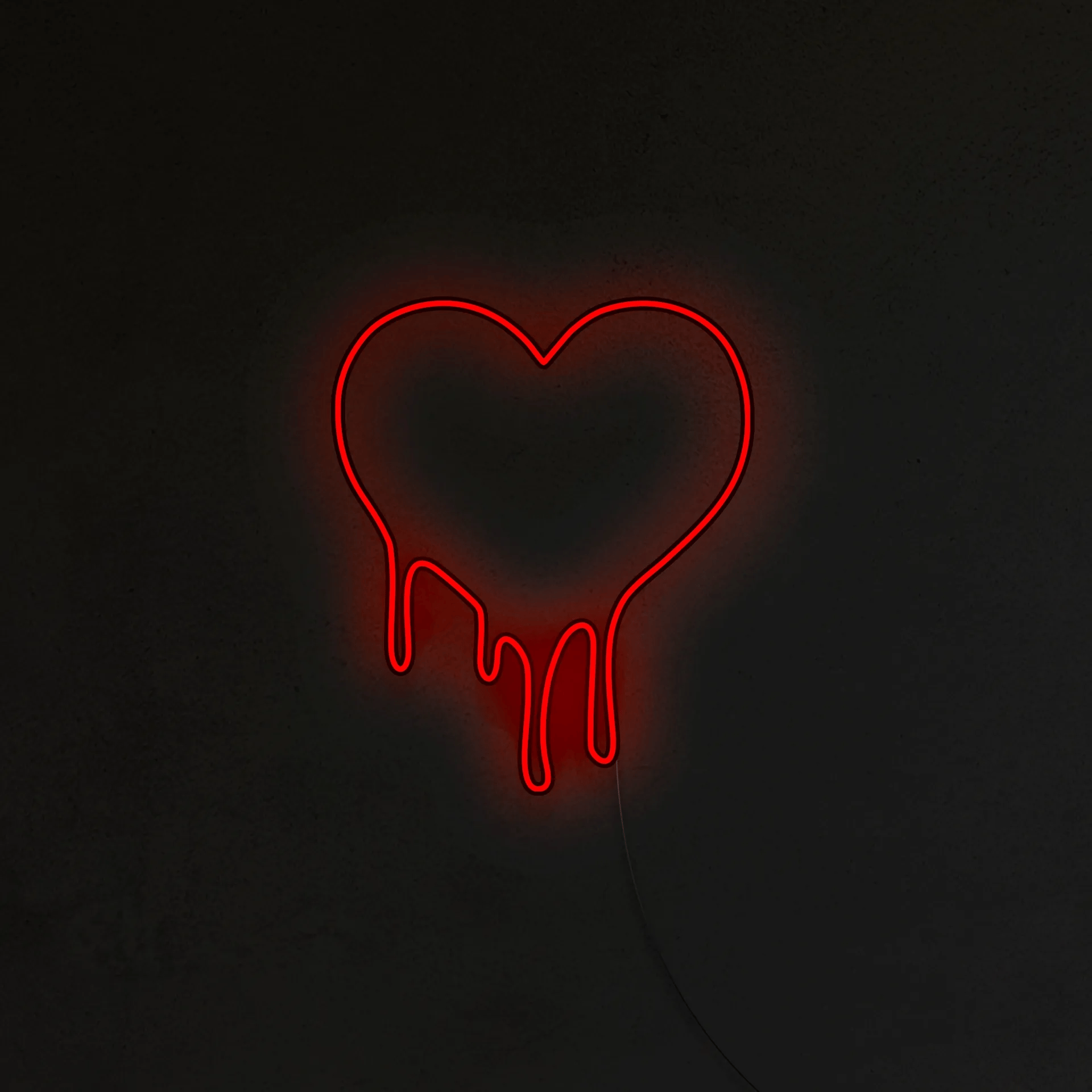Topniejące Serce Neon LED