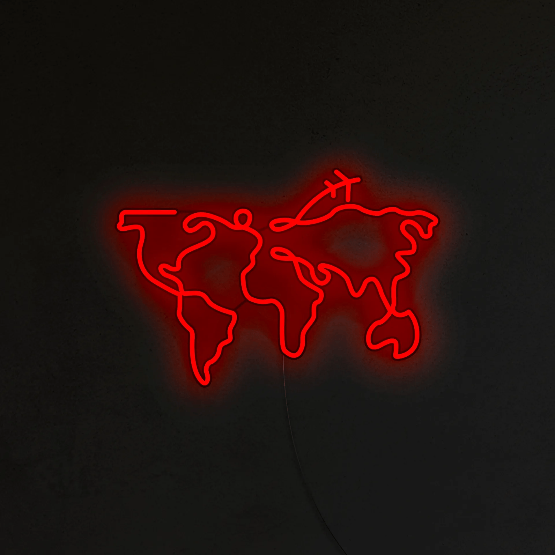 Mapa świata Neon LED