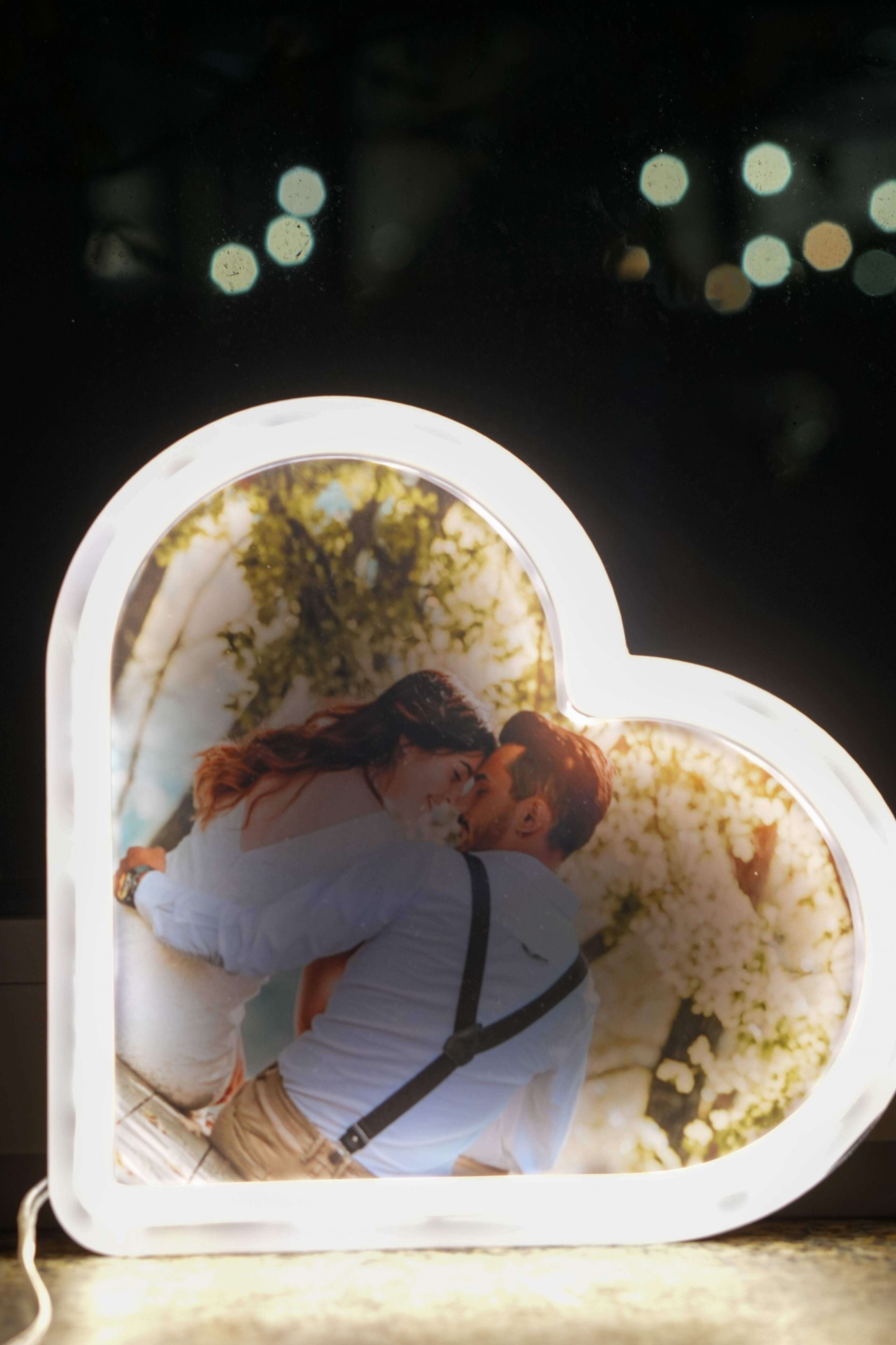 Neon LED Serce z Twoim Zdjęciem