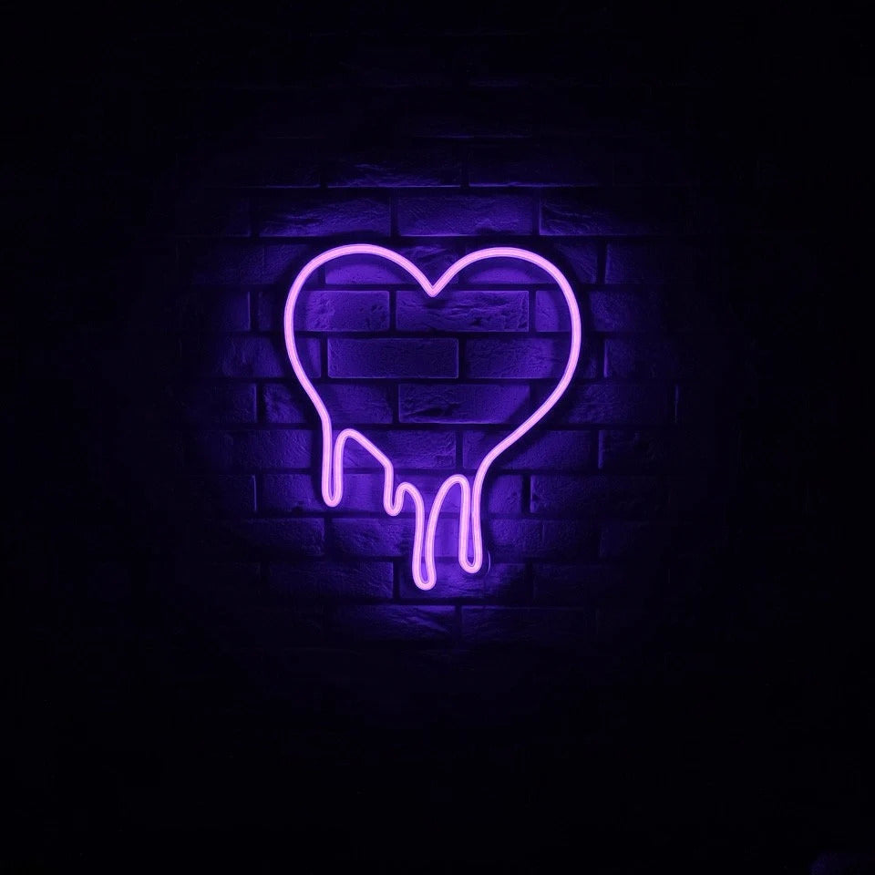 Topniejące Serce Neon LED