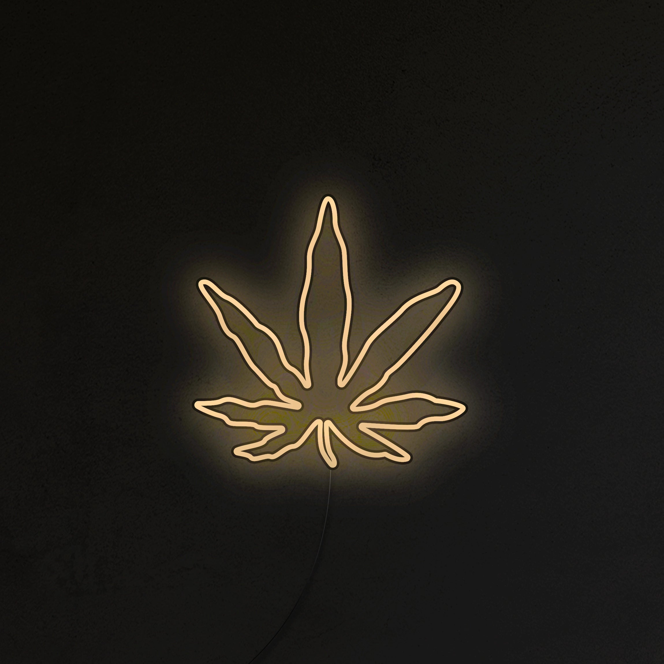 Liść Konopi Neon LED