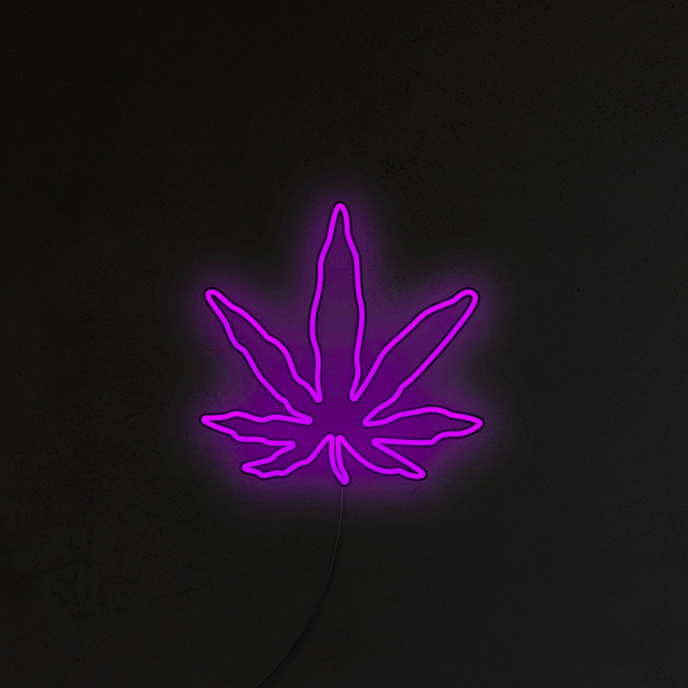 Liść Konopi Neon LED