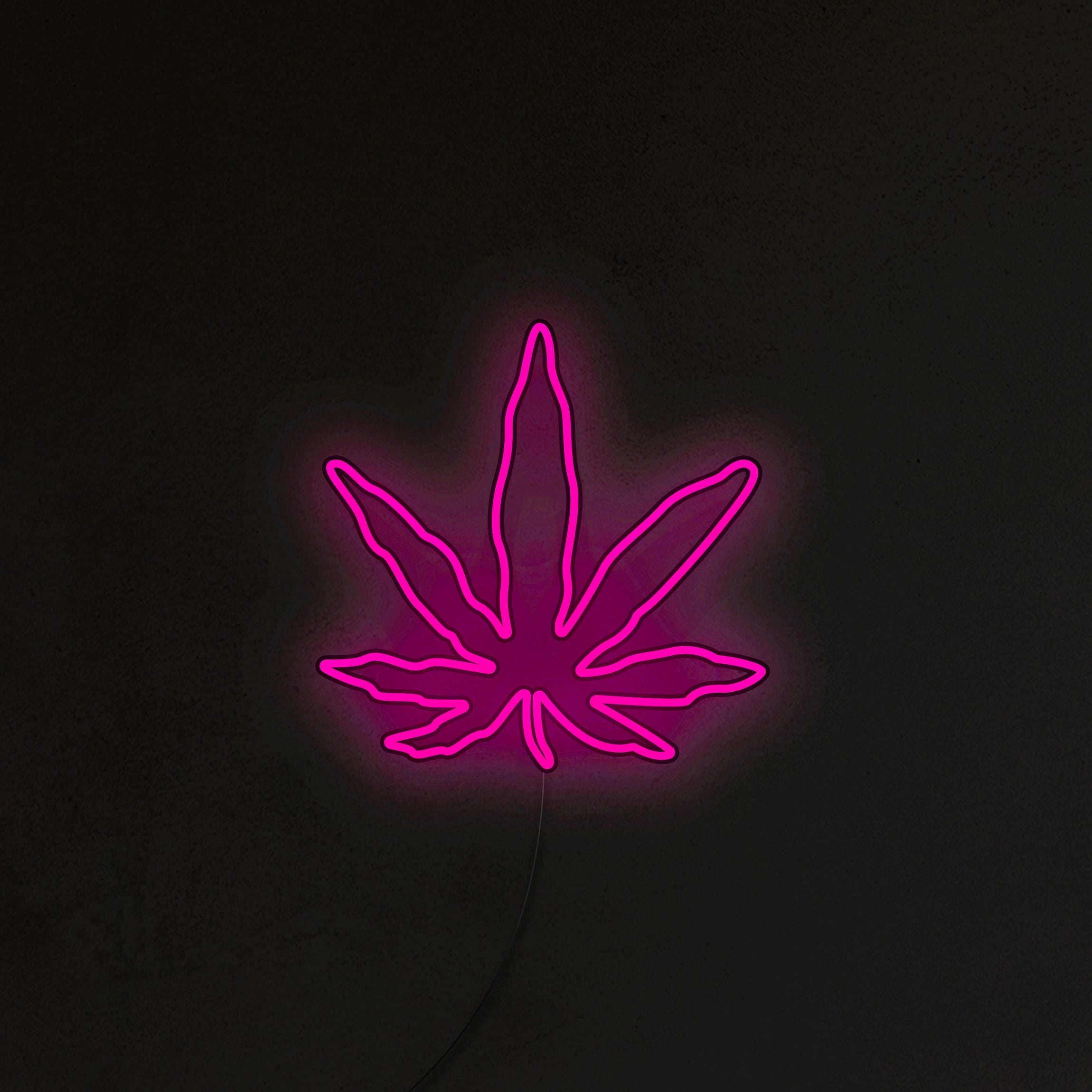 Liść Konopi Neon LED