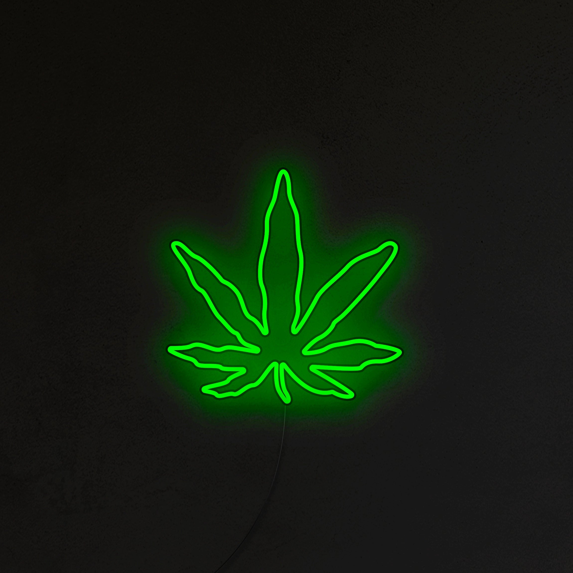 Liść Konopi Neon LED