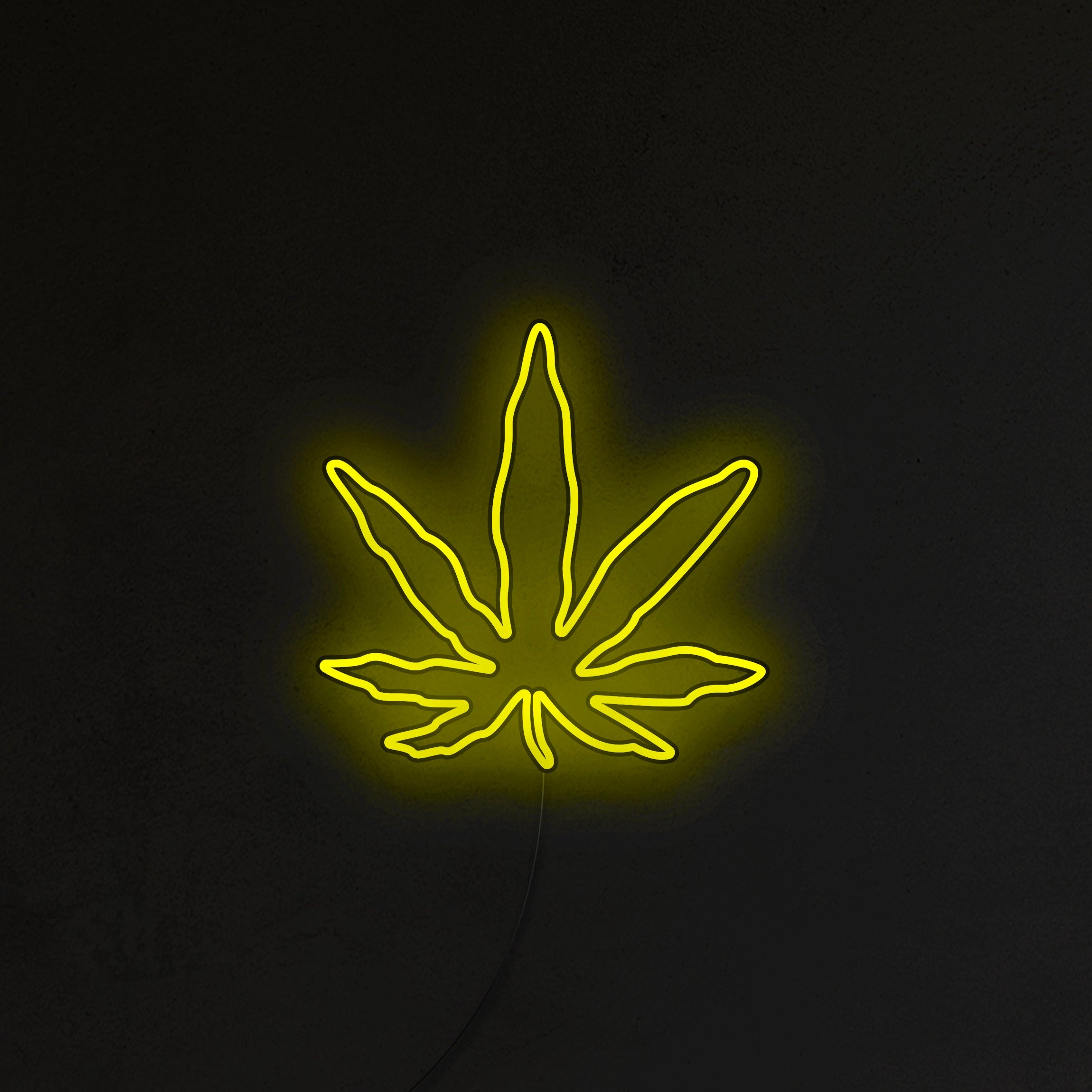 Liść Konopi Neon LED