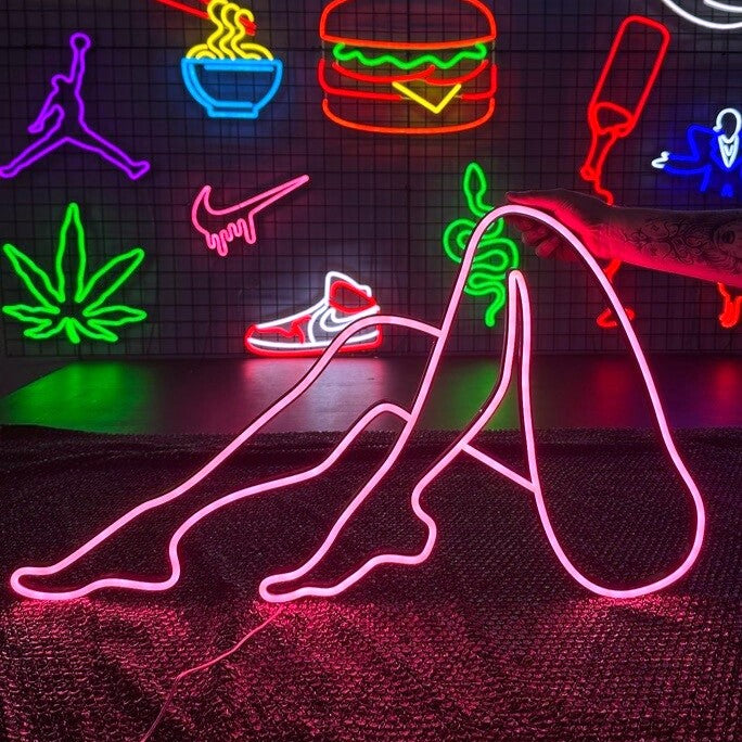 Nogi Kobiety Neon LED