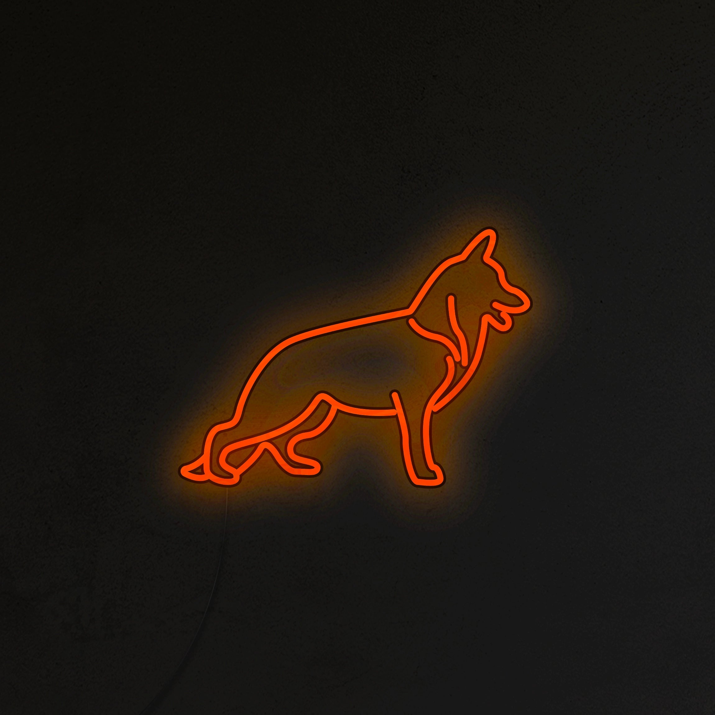 Owczarek Niemiecki Neon LED