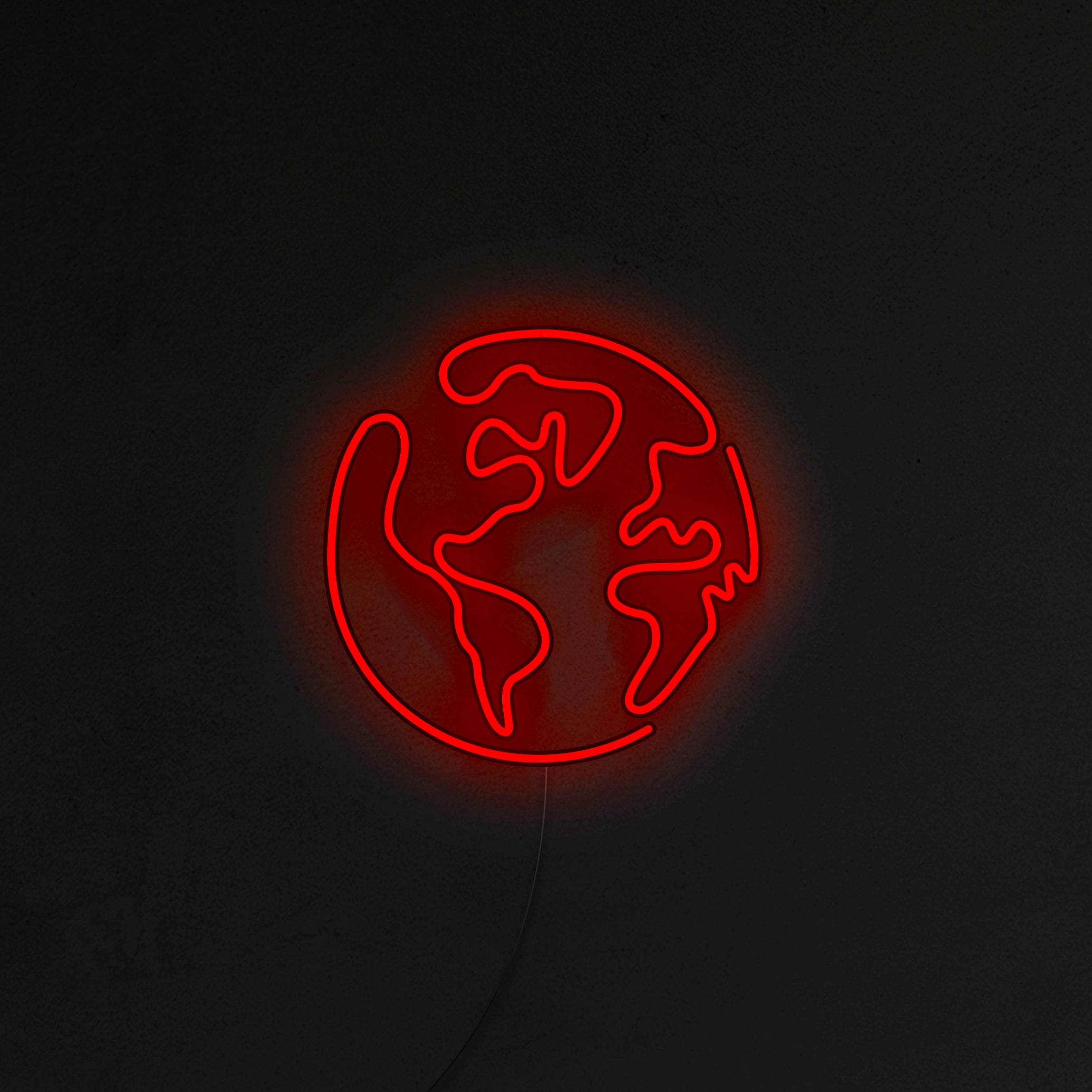 Planeta Ziemia Neon LED