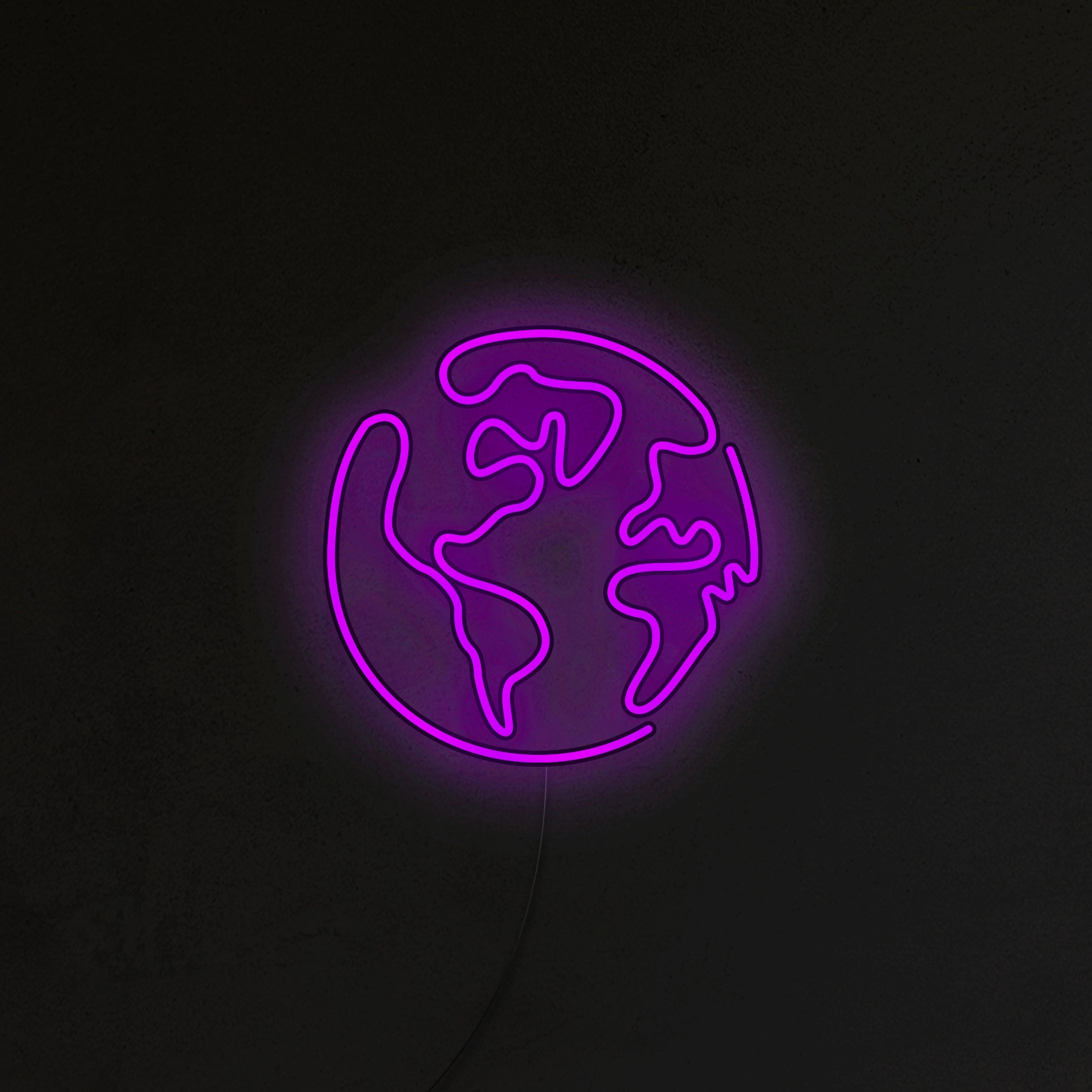 Planeta Ziemia Neon LED