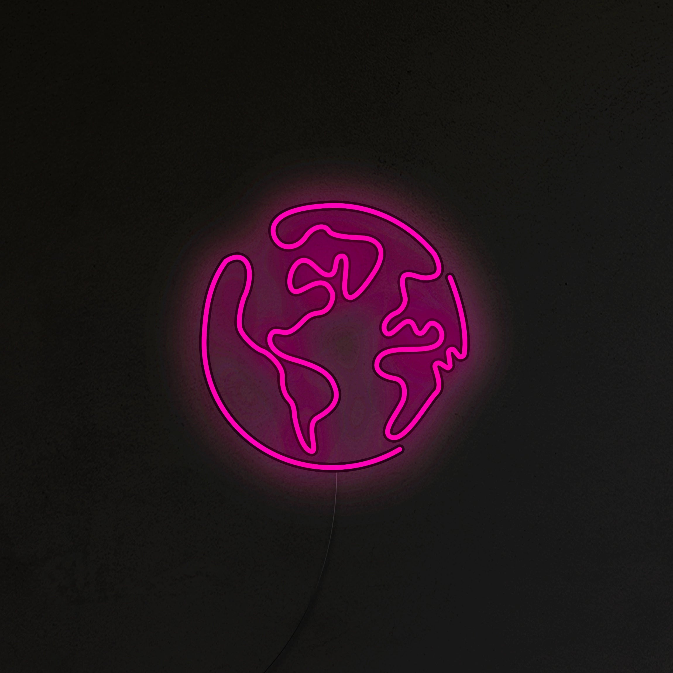 Planeta Ziemia Neon LED