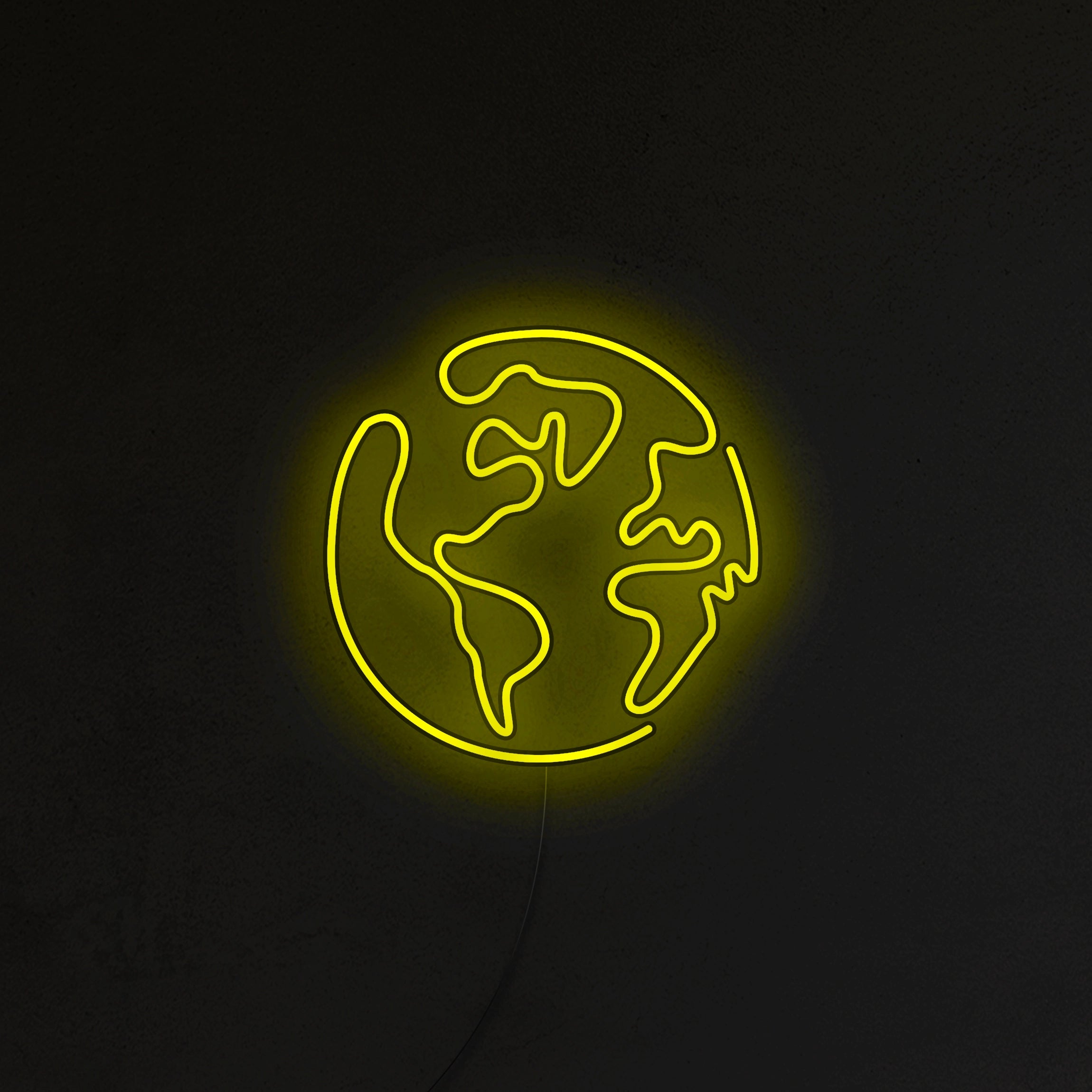 Planeta Ziemia Neon LED