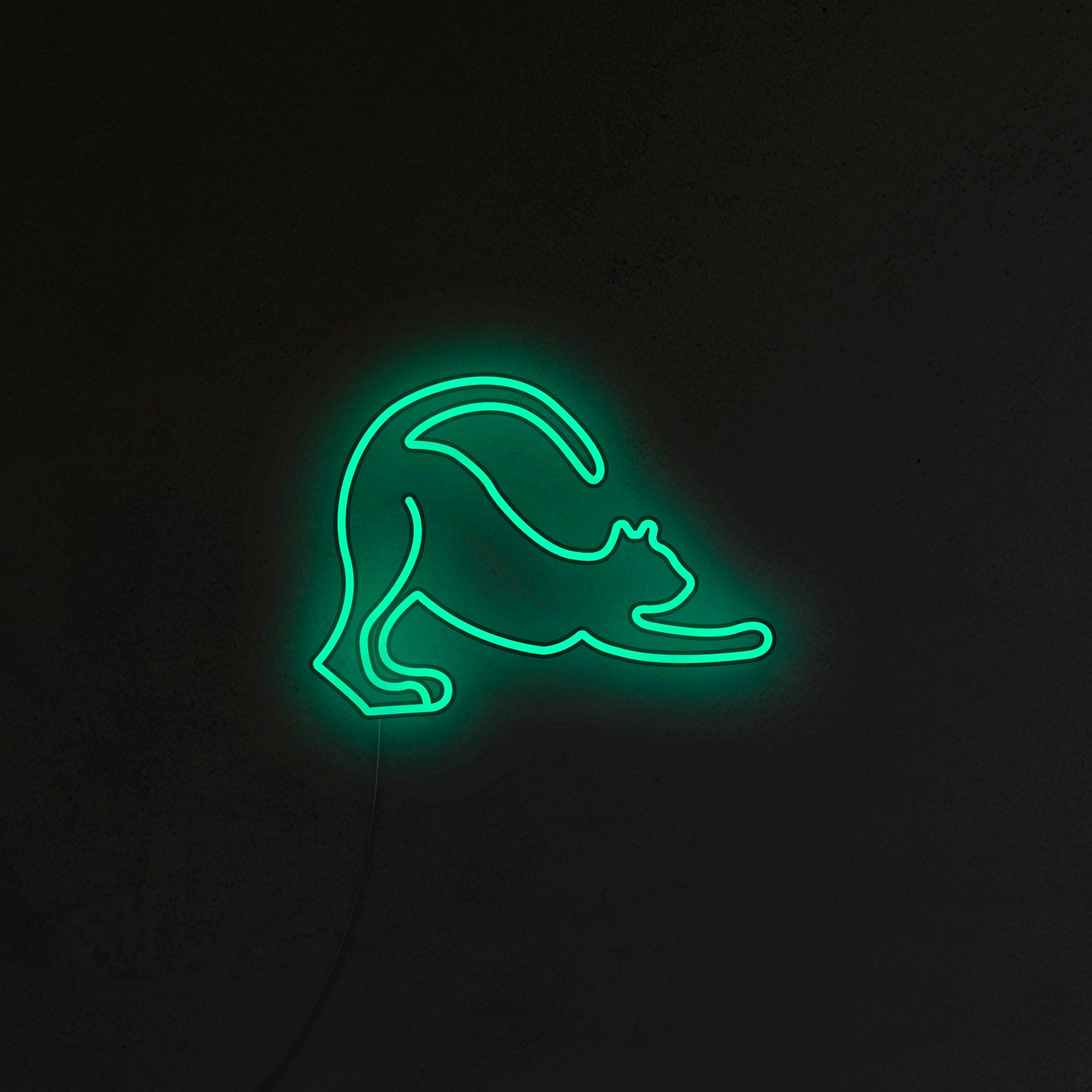 Przeciągający się Kot Neon LED