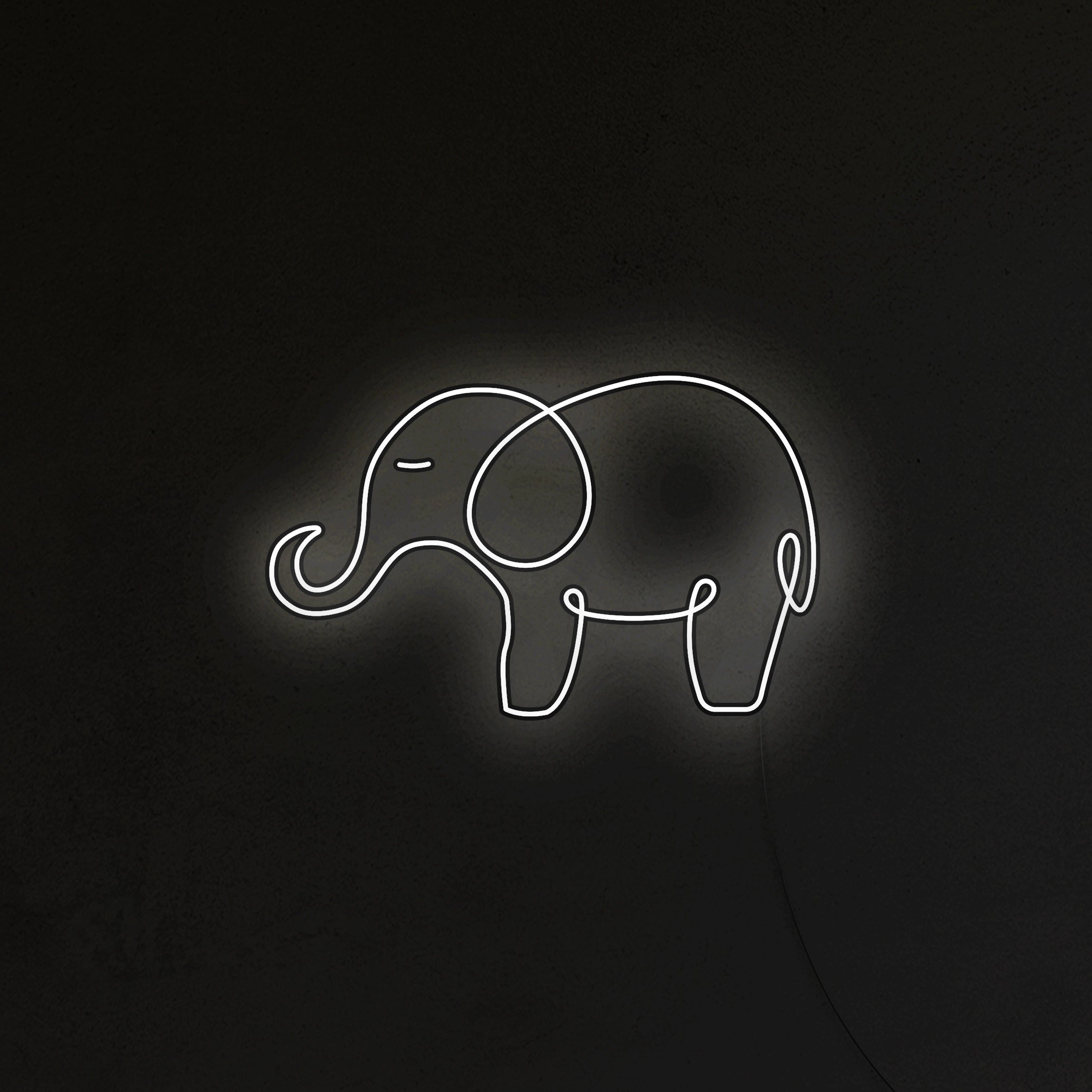 Słoń Neon LED