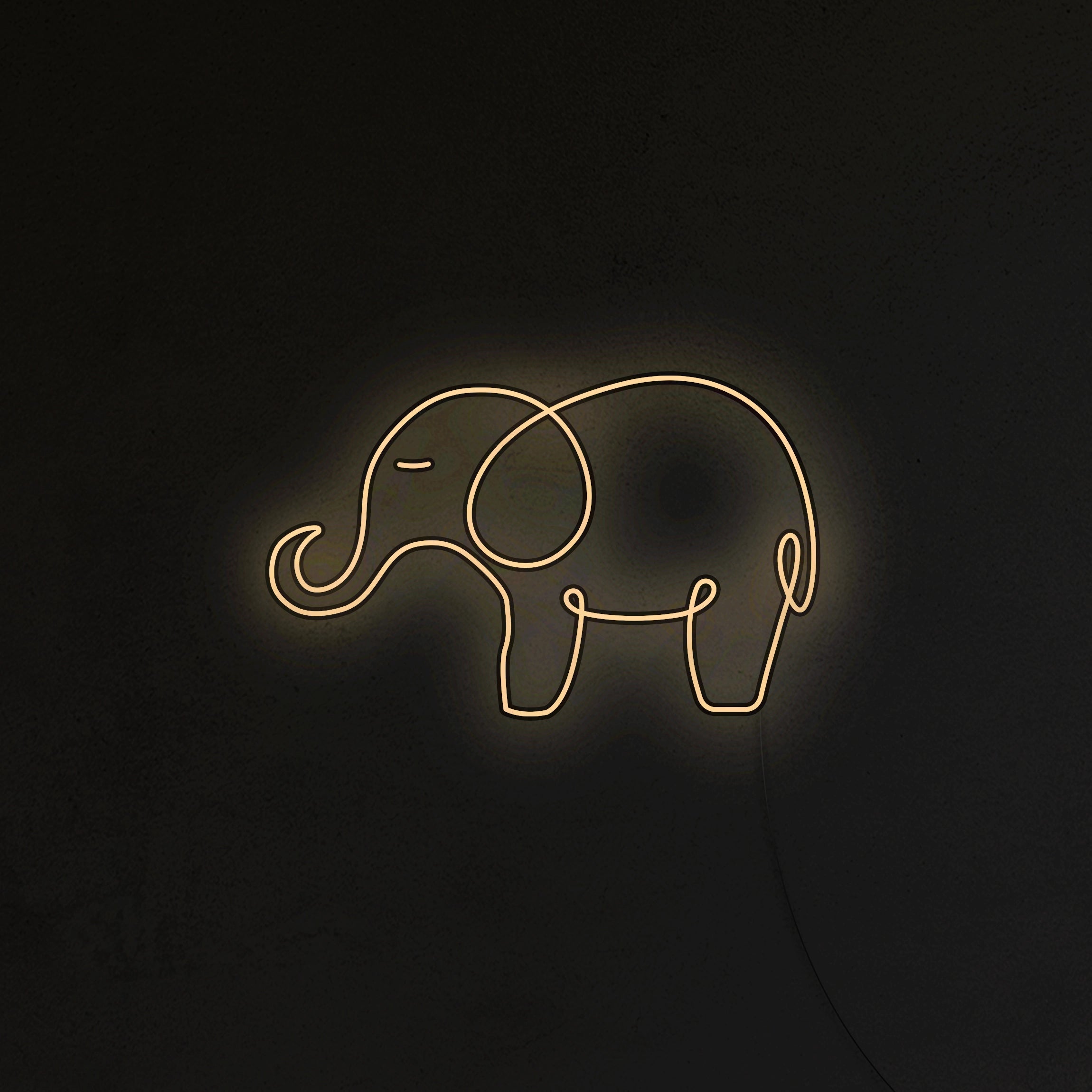 Słoń Neon LED