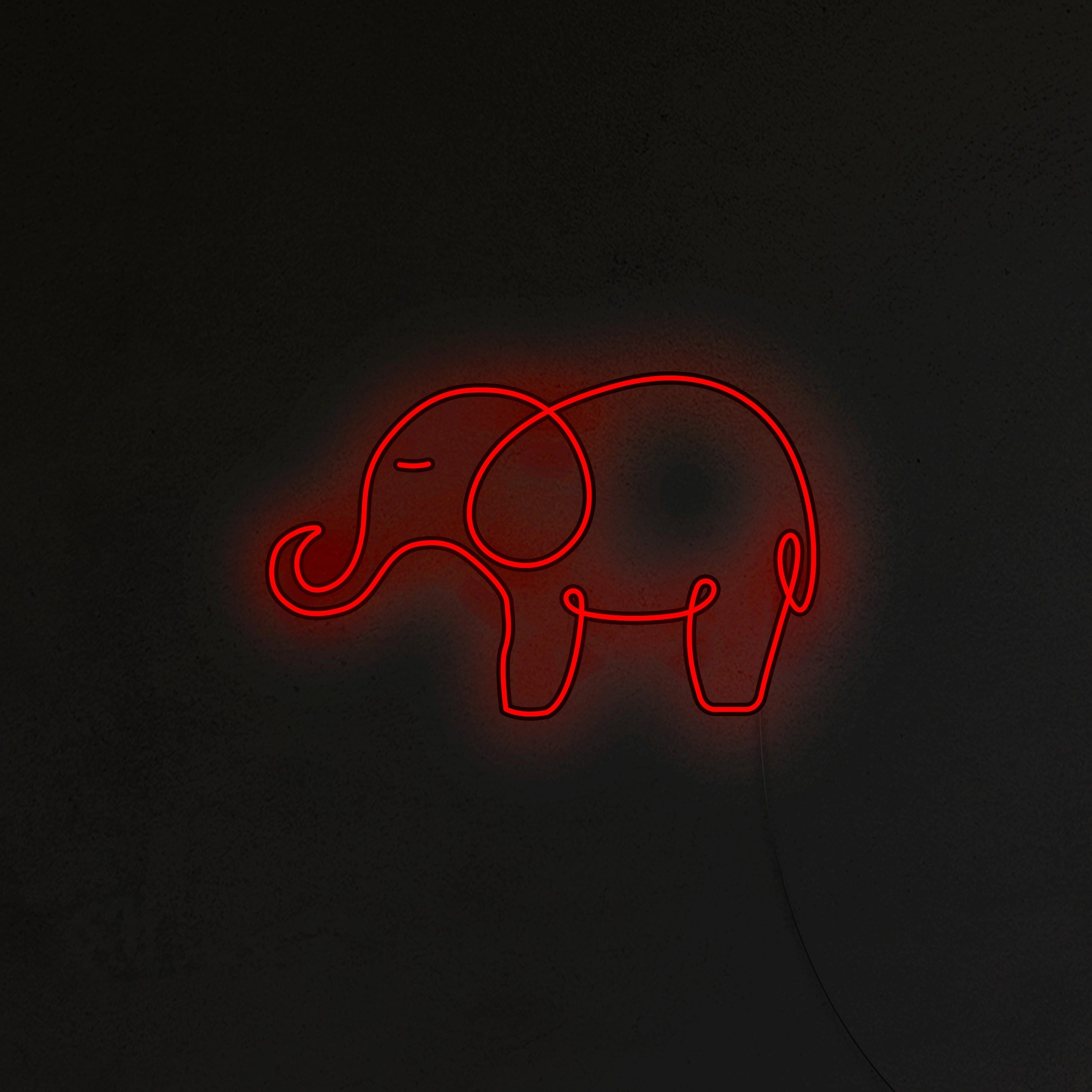Słoń Neon LED