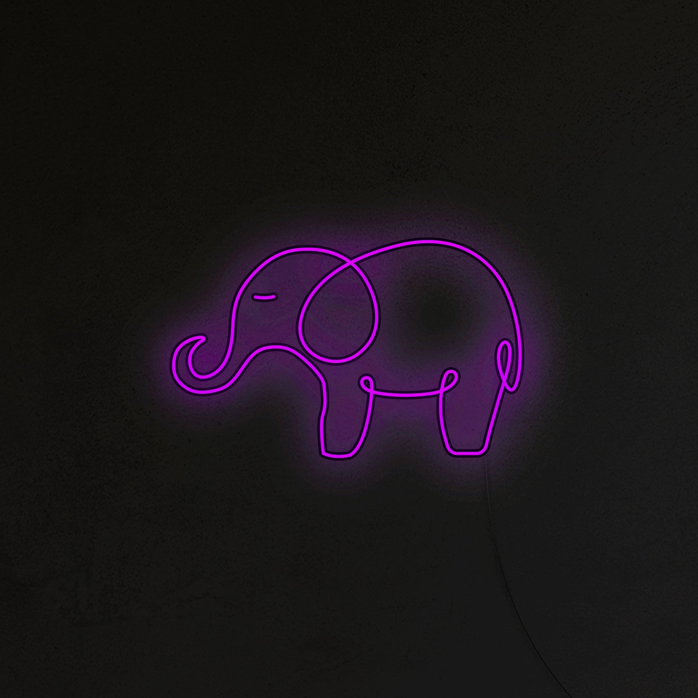 Słoń Neon LED