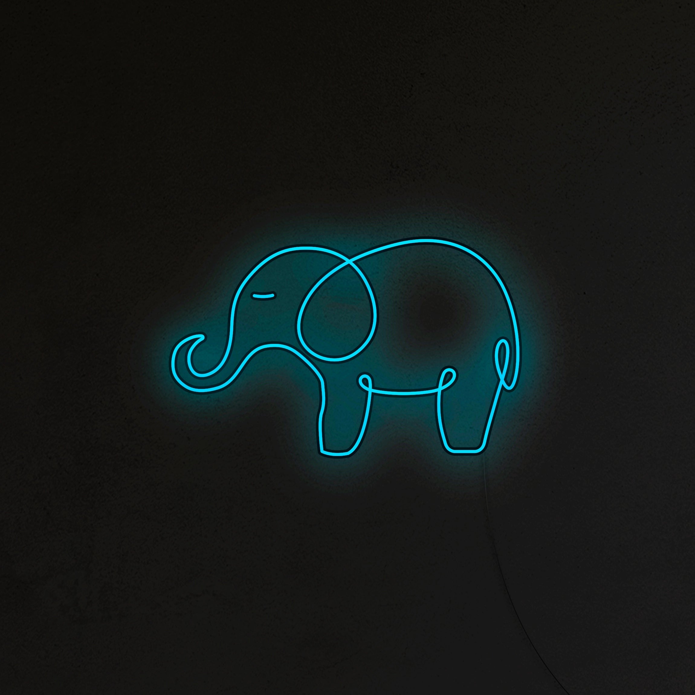 Słoń Neon LED