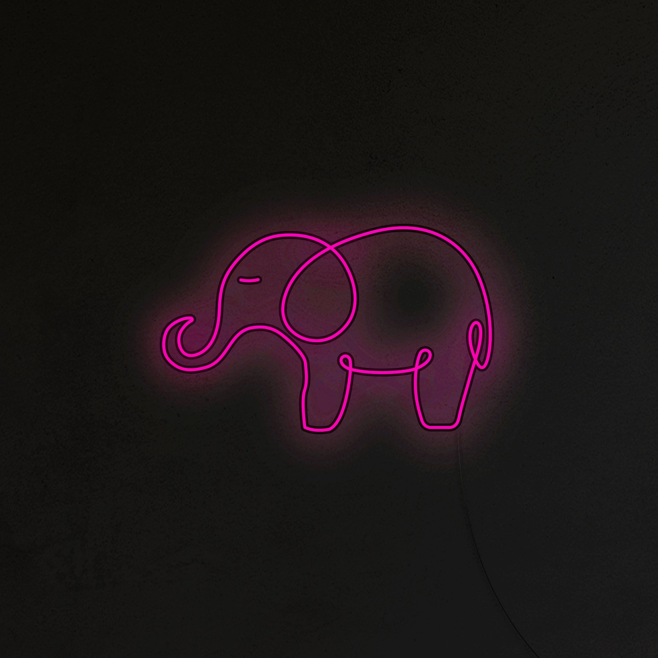 Słoń Neon LED