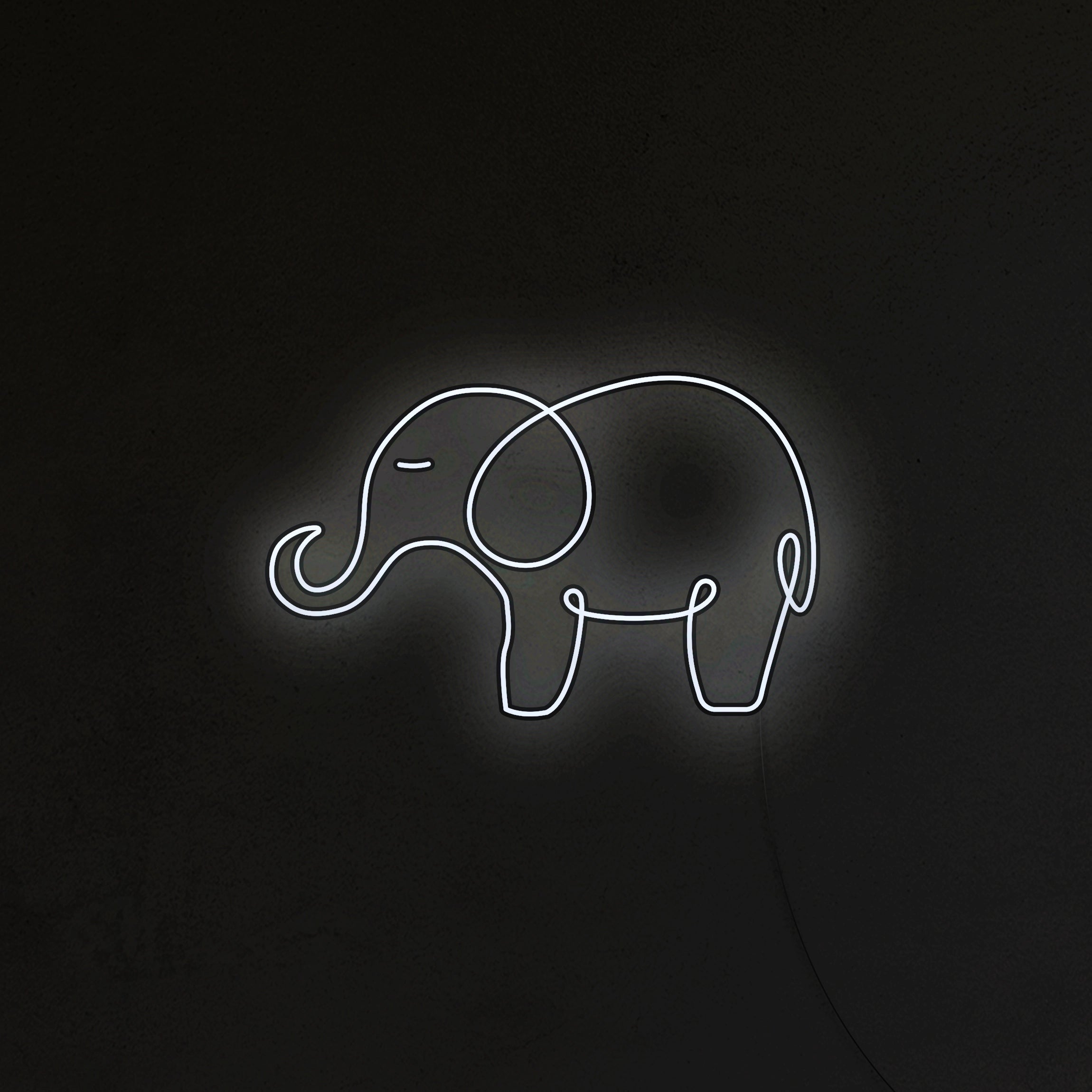 Słoń Neon LED