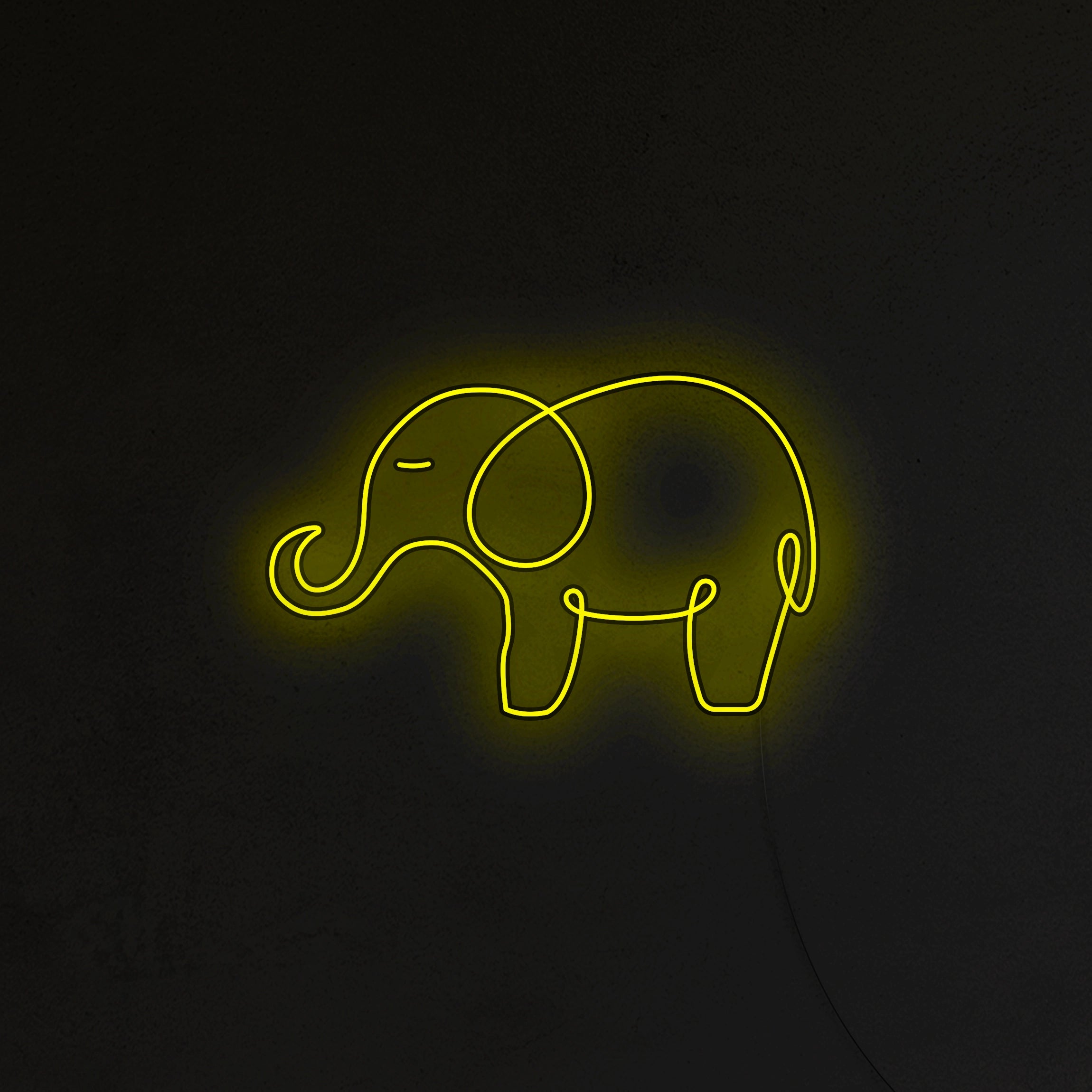 Słoń Neon LED