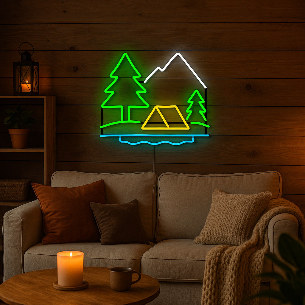 Biwak nad Jeziorem Neon LED