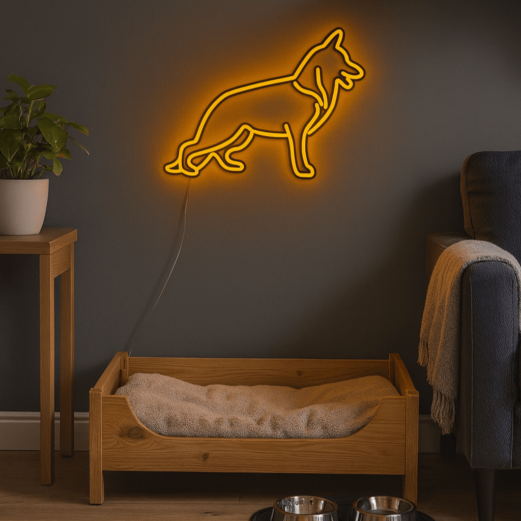 Owczarek Niemiecki Neon LED
